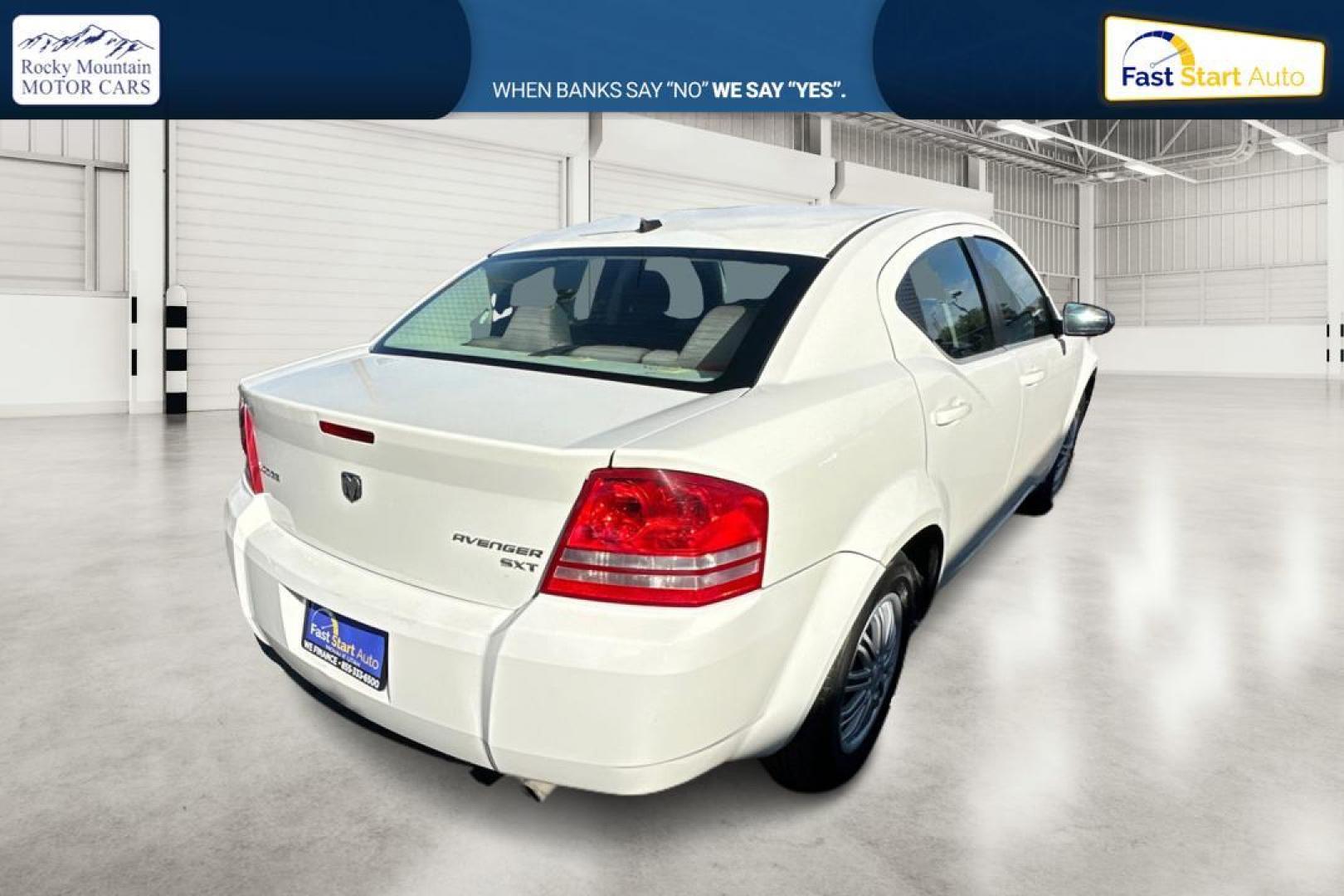 2010 White Dodge Avenger SXT (1B3CC4FB9AN) with an 2.4L L4 DOHC 16V engine, 4-Speed Automatic transmission, located at 767 S State Road, Pleasant Grove, UT, 84062, (801) 785-1058, 40.354839, -111.736687 - Photo#2