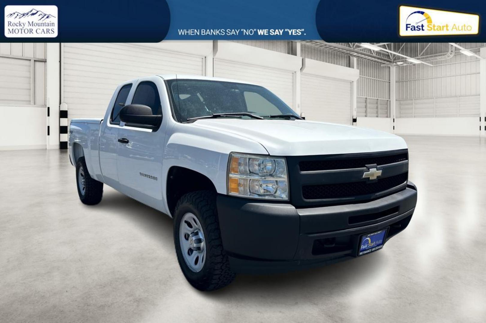 2011 White Chevrolet Silverado 1500 Work Truck Ext. Cab 4WD (1GCRKPEA6BZ) with an 4.8L V8 OHV 16V engine, 4-Speed Automatic transmission, located at 344 S Washington Blvd, Ogden, UT, 84404, (801) 399-1799, 41.255482, -111.970848 - Photo#0