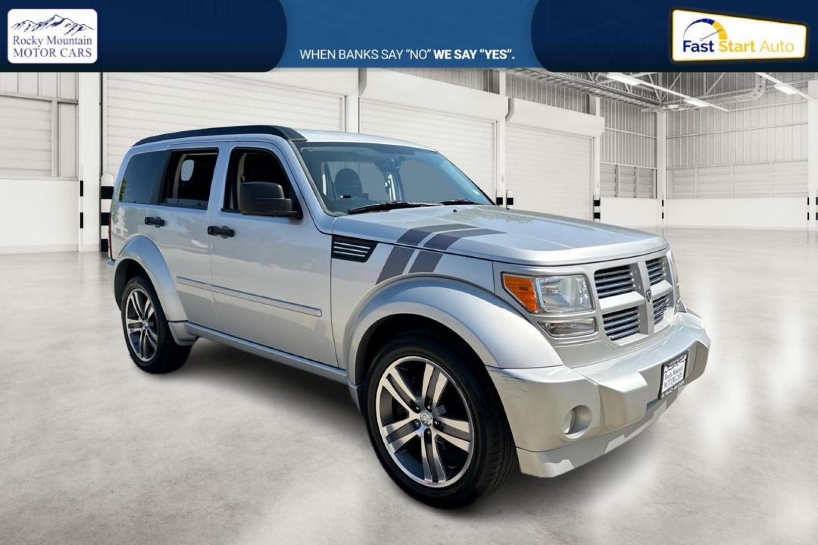 2011 Silver Dodge Nitro Detonator 2WD (1D4PT6GX0BW) with an 4.0L V6 SOHC 24V engine, 5-Speed Automatic transmission, located at 767 S State Road, Pleasant Grove, UT, 84062, (801) 785-1058, 40.354839, -111.736687 - Photo#0