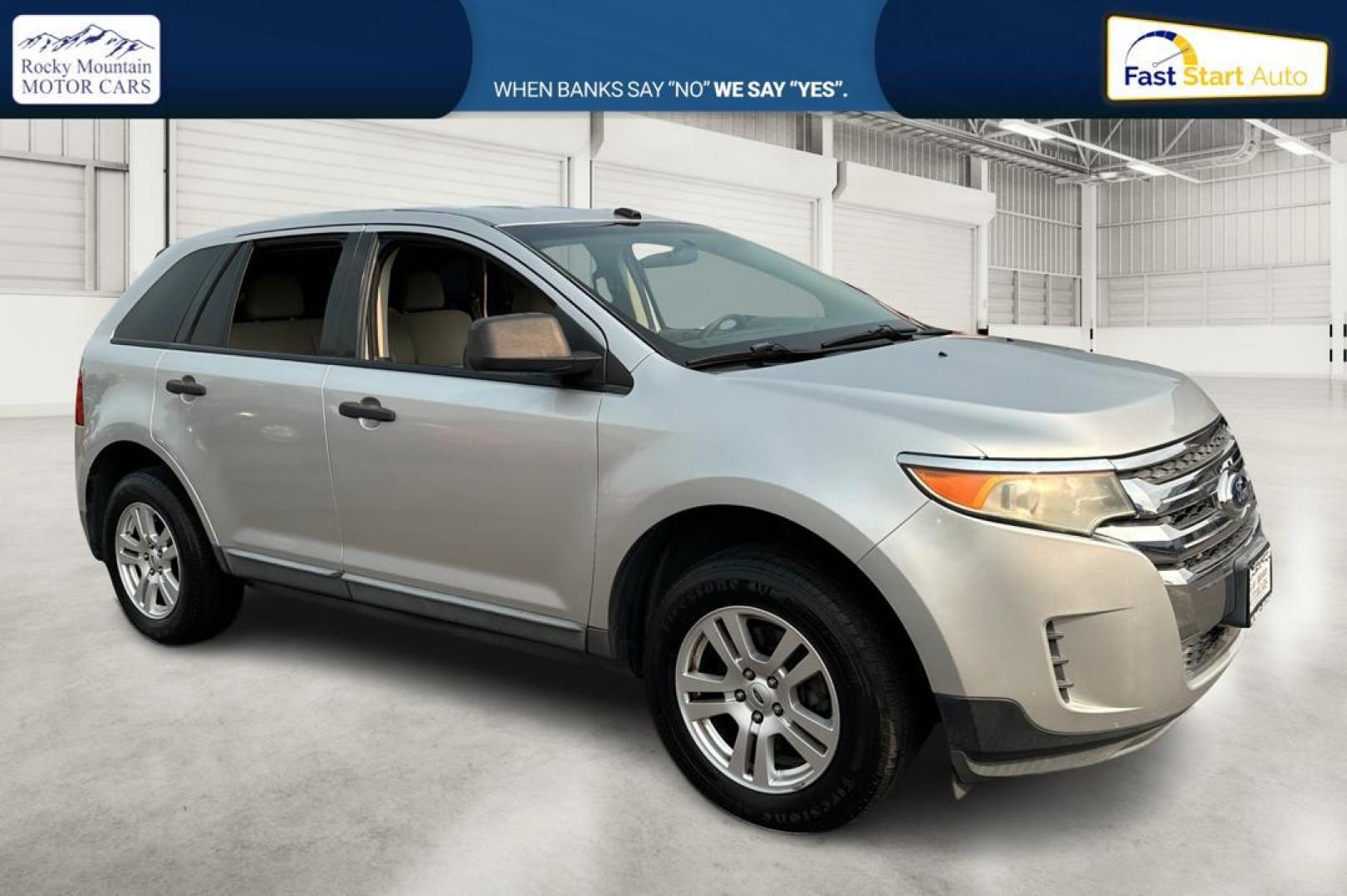 2011 Silver Ford Edge SE FWD (2FMDK3GC1BB) with an 3.5L V6 DOHC 24V engine, 6-Speed Automatic transmission, located at 344 S Washington Blvd, Ogden, UT, 84404, (801) 399-1799, 41.255482, -111.970848 - Photo#0