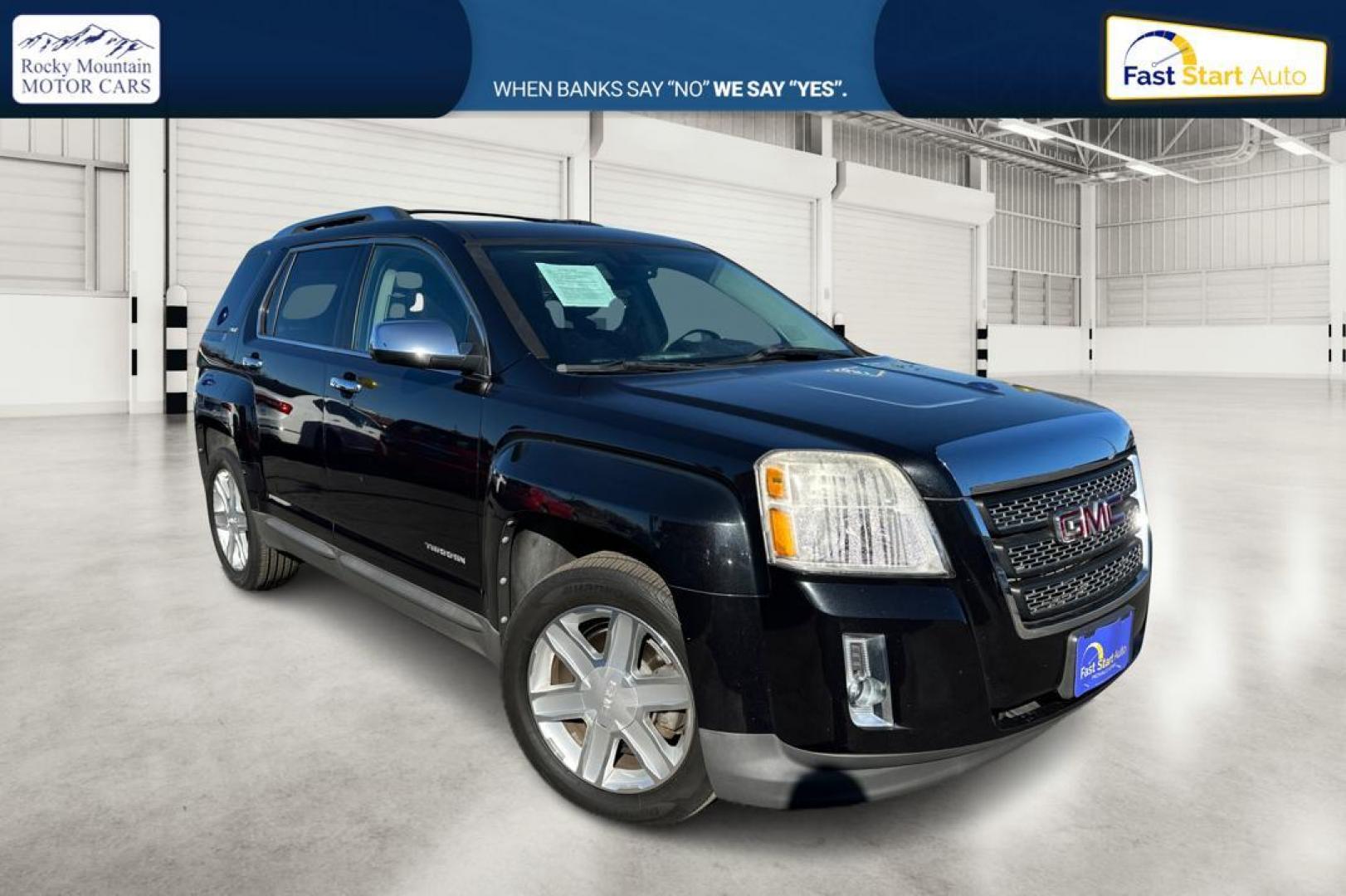 2011 Black GMC Terrain SLT2 FWD (2CTFLWE54B6) with an 3.0L V6 DOHC 24V engine, 6-Speed Automatic transmission, located at 767 S State Road, Pleasant Grove, UT, 84062, (801) 785-1058, 40.354839, -111.736687 - Photo#0