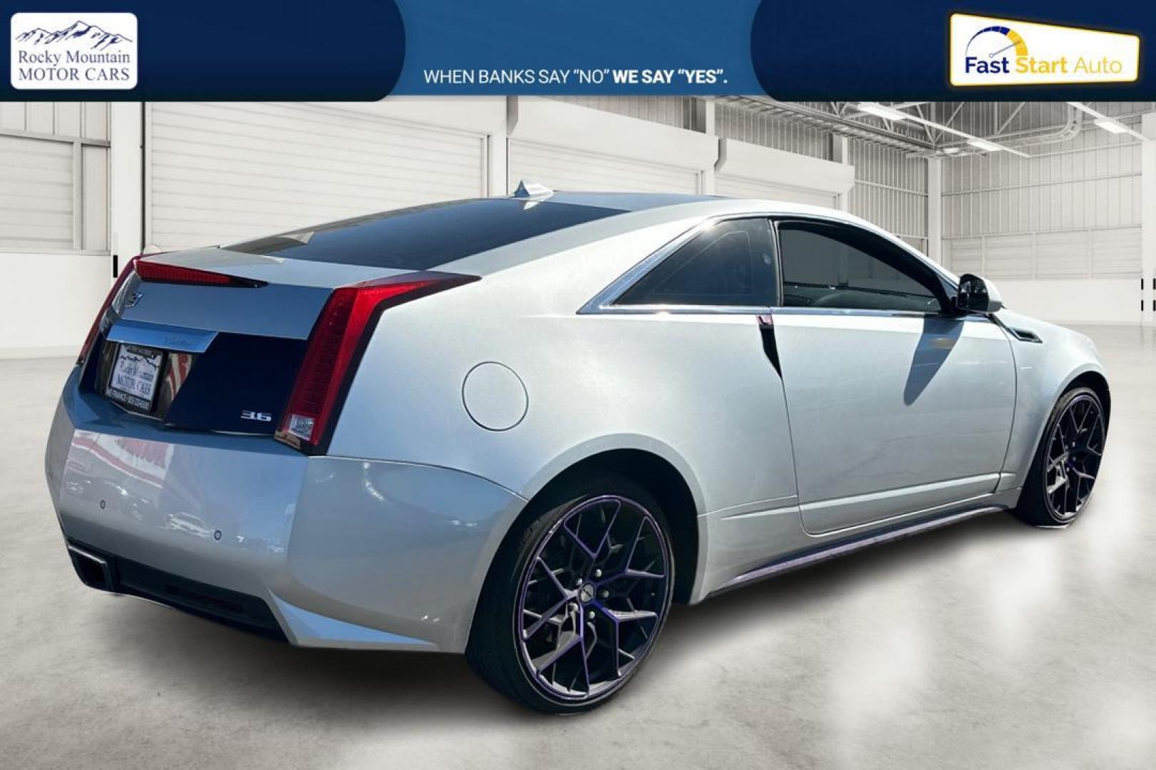 2012 Silver Cadillac CTS Performance Coupe (1G6DJ1E31C0) with an 3.6L V6 DOHC 24V FFV engine, 6-Speed Automatic transmission, located at 767 S State Road, Pleasant Grove, UT, 84062, (801) 785-1058, 40.354839, -111.736687 - Photo#2