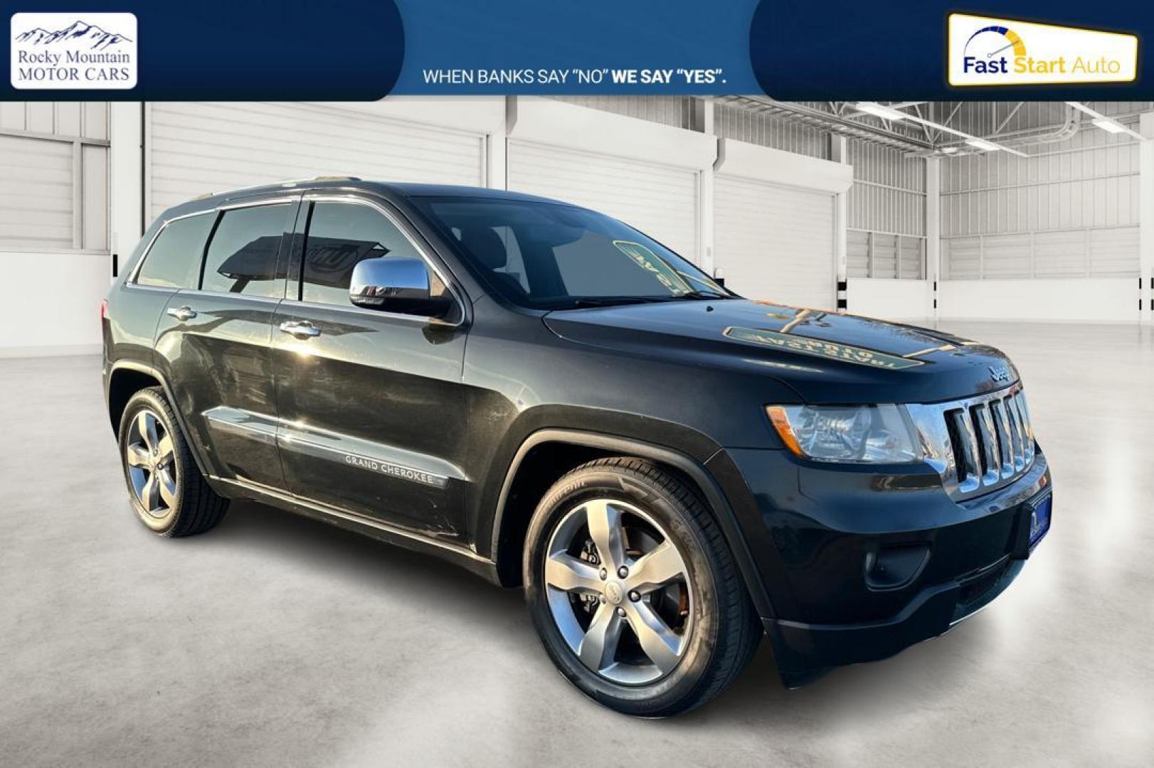 2012 Black Jeep Grand Cherokee Overland 4WD (1C4RJFCT2CC) with an 5.7L V8 OHV 16V engine, 5-Speed Automatic transmission, located at 7755 State Street, Midvale, UT, 84047, (801) 753-9063, 40.610329, -111.892159 - Photo#0