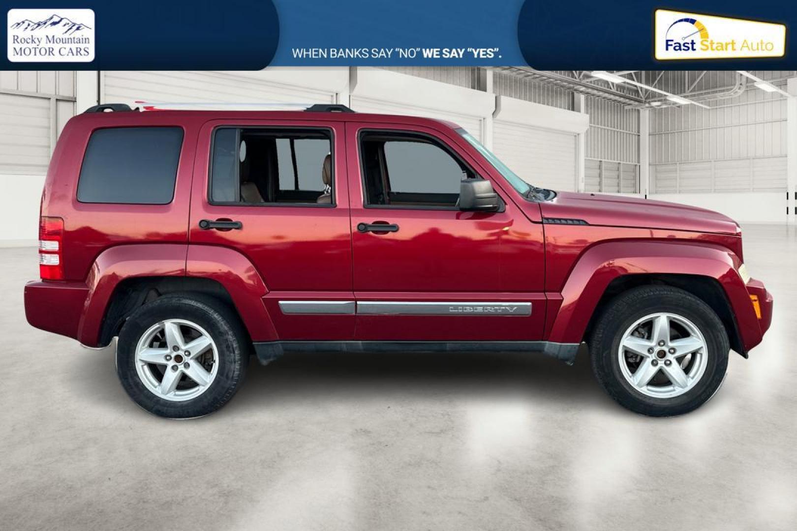 2012 Red Jeep Liberty Limited 4WD (1C4PJMCK5CW) with an 3.7L V6 SOHC 12V engine, 4-Speed Automatic transmission, located at 344 S Washington Blvd, Ogden, UT, 84404, (801) 399-1799, 41.255482, -111.970848 - Photo#1