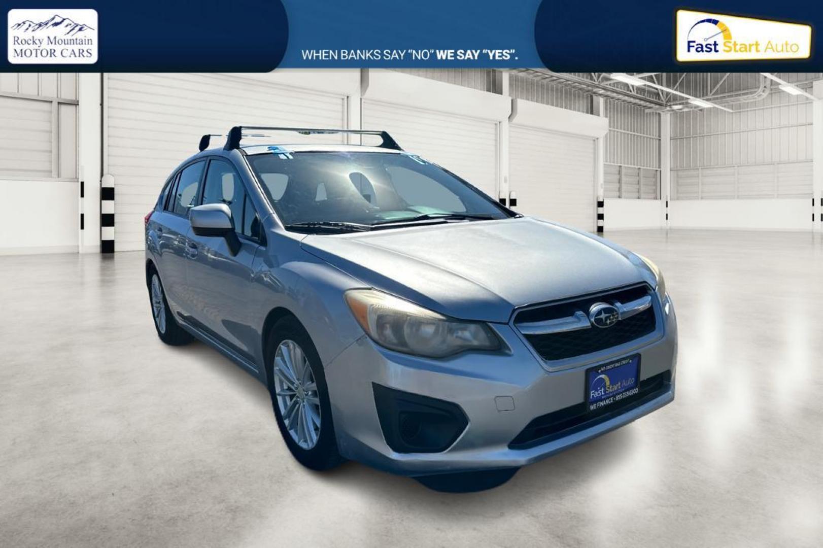 2012 Silver Subaru Impreza Premium Plus 5-Door+S/R (JF1GPAD65CH) with an 2.0L H4 DOHC 16V engine, Continuously Variable Transmission transmission, located at 7755 State Street, Midvale, UT, 84047, (801) 753-9063, 40.610329, -111.892159 - Photo#0