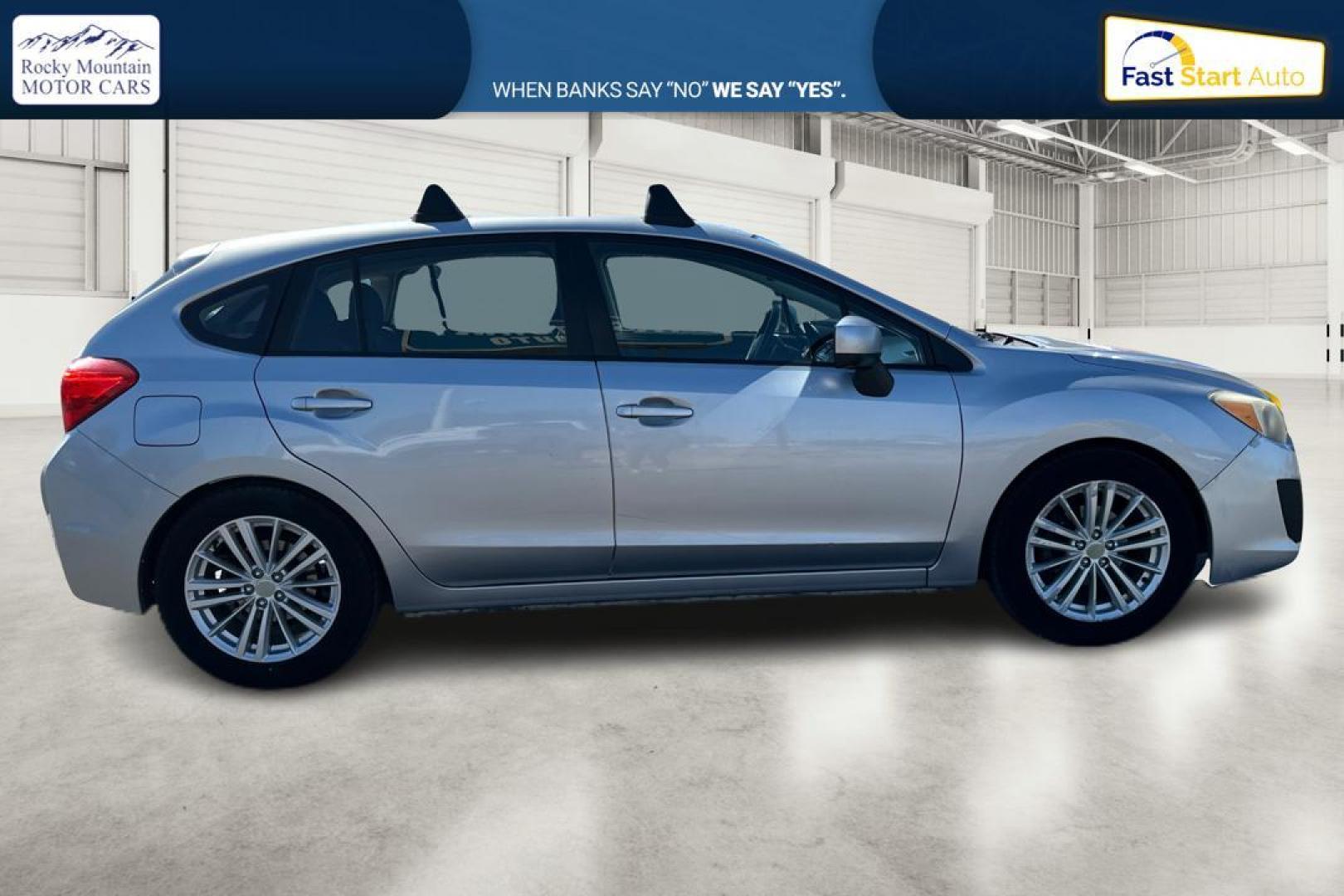 2012 Silver Subaru Impreza Premium Plus 5-Door+S/R (JF1GPAD65CH) with an 2.0L H4 DOHC 16V engine, Continuously Variable Transmission transmission, located at 7755 State Street, Midvale, UT, 84047, (801) 753-9063, 40.610329, -111.892159 - Photo#1