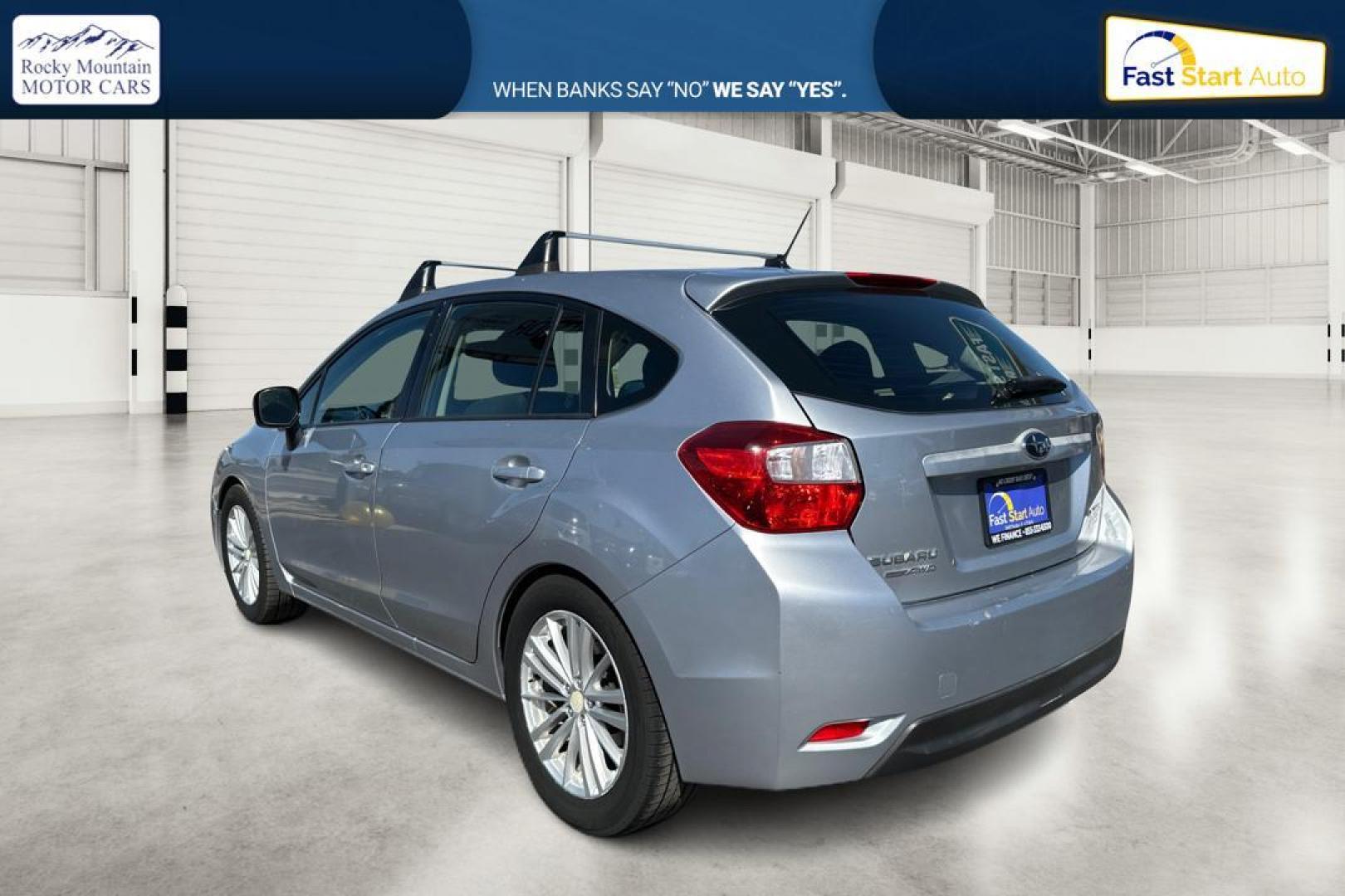 2012 Silver Subaru Impreza Premium Plus 5-Door+S/R (JF1GPAD65CH) with an 2.0L H4 DOHC 16V engine, Continuously Variable Transmission transmission, located at 7755 State Street, Midvale, UT, 84047, (801) 753-9063, 40.610329, -111.892159 - Photo#4