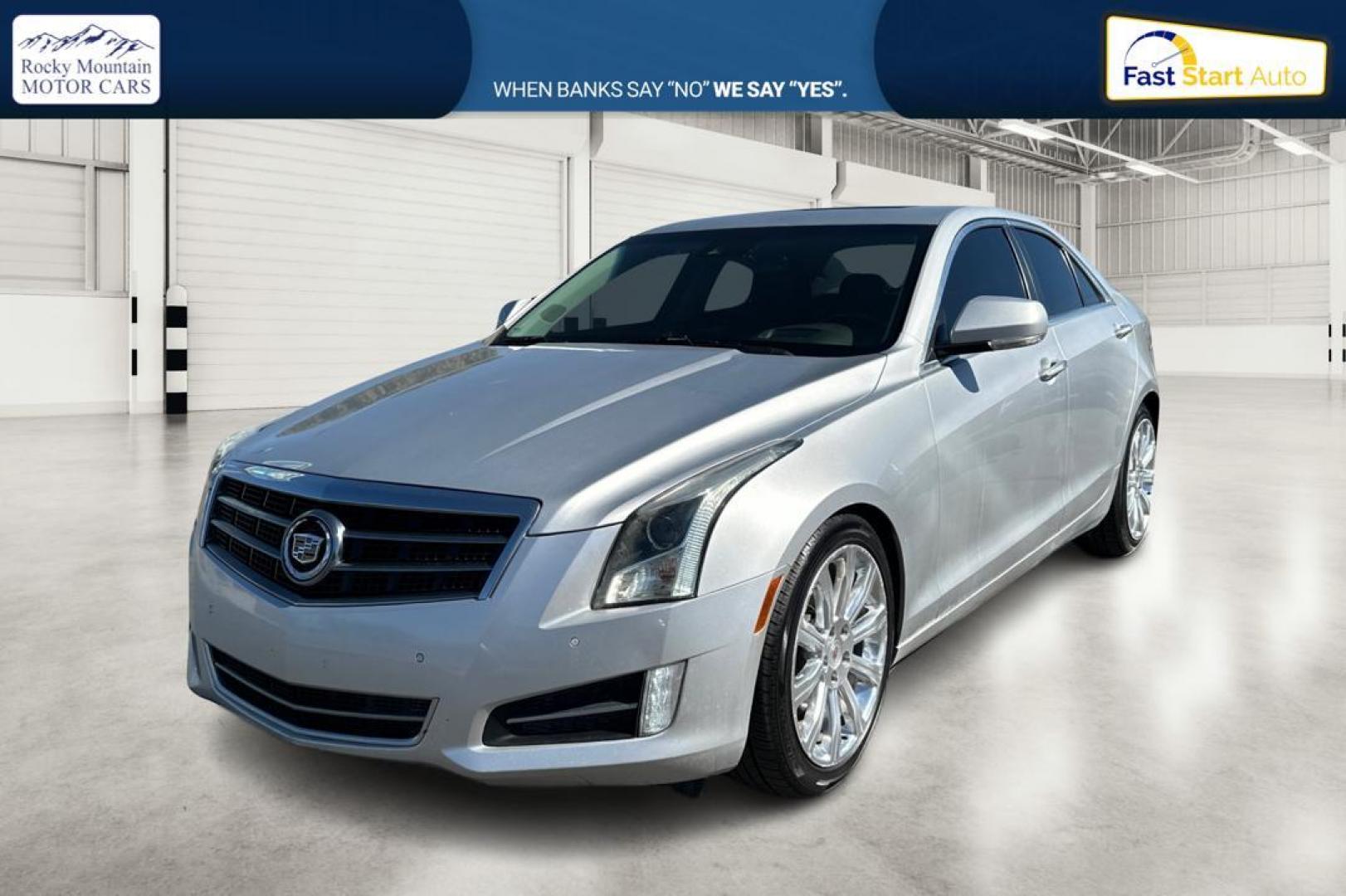 2013 Silver Cadillac ATS 2.0L Premium RWD (1G6AE5SX3D0) with an 2.0L L4 DOHC 16V engine, Automatic, 6-Spd transmission, located at 7755 State Street, Midvale, UT, 84047, (801) 753-9063, 40.610329, -111.892159 - Photo#8