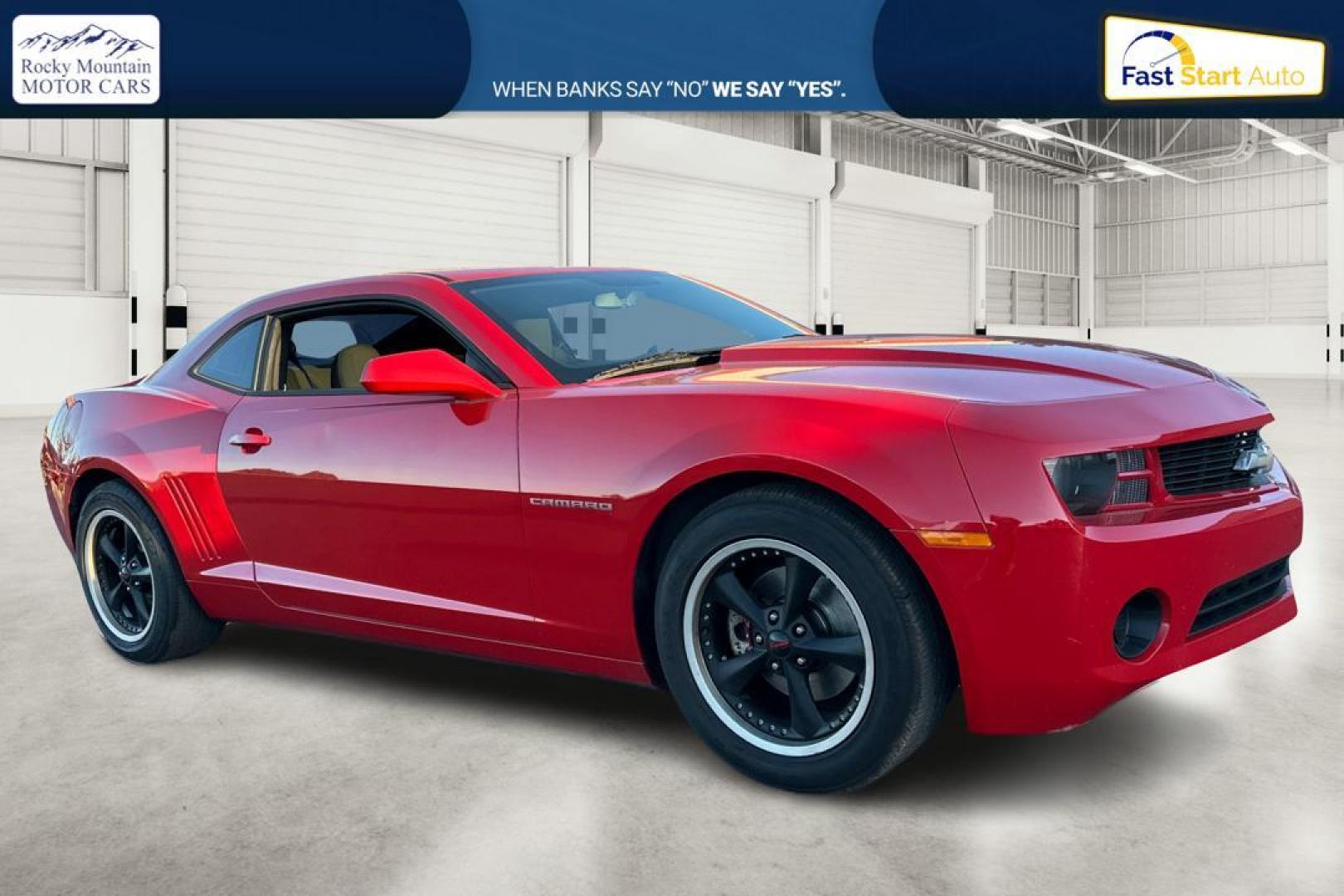 2013 Red Chevrolet Camaro LS Coupe (2G1FA1E37D9) with an 3.6L V6 DOHC 24V FFV engine, 6-Speed Automatic transmission, located at 767 S State Road, Pleasant Grove, UT, 84062, (801) 785-1058, 40.354839, -111.736687 - Photo#0