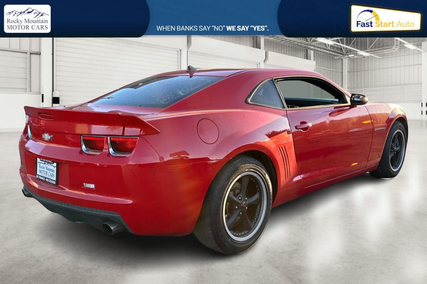 2013 Red Chevrolet Camaro LS Coupe (2G1FA1E37D9) with an 3.6L V6 DOHC 24V FFV engine, 6-Speed Automatic transmission, located at 767 S State Road, Pleasant Grove, UT, 84062, (801) 785-1058, 40.354839, -111.736687 - Photo#2