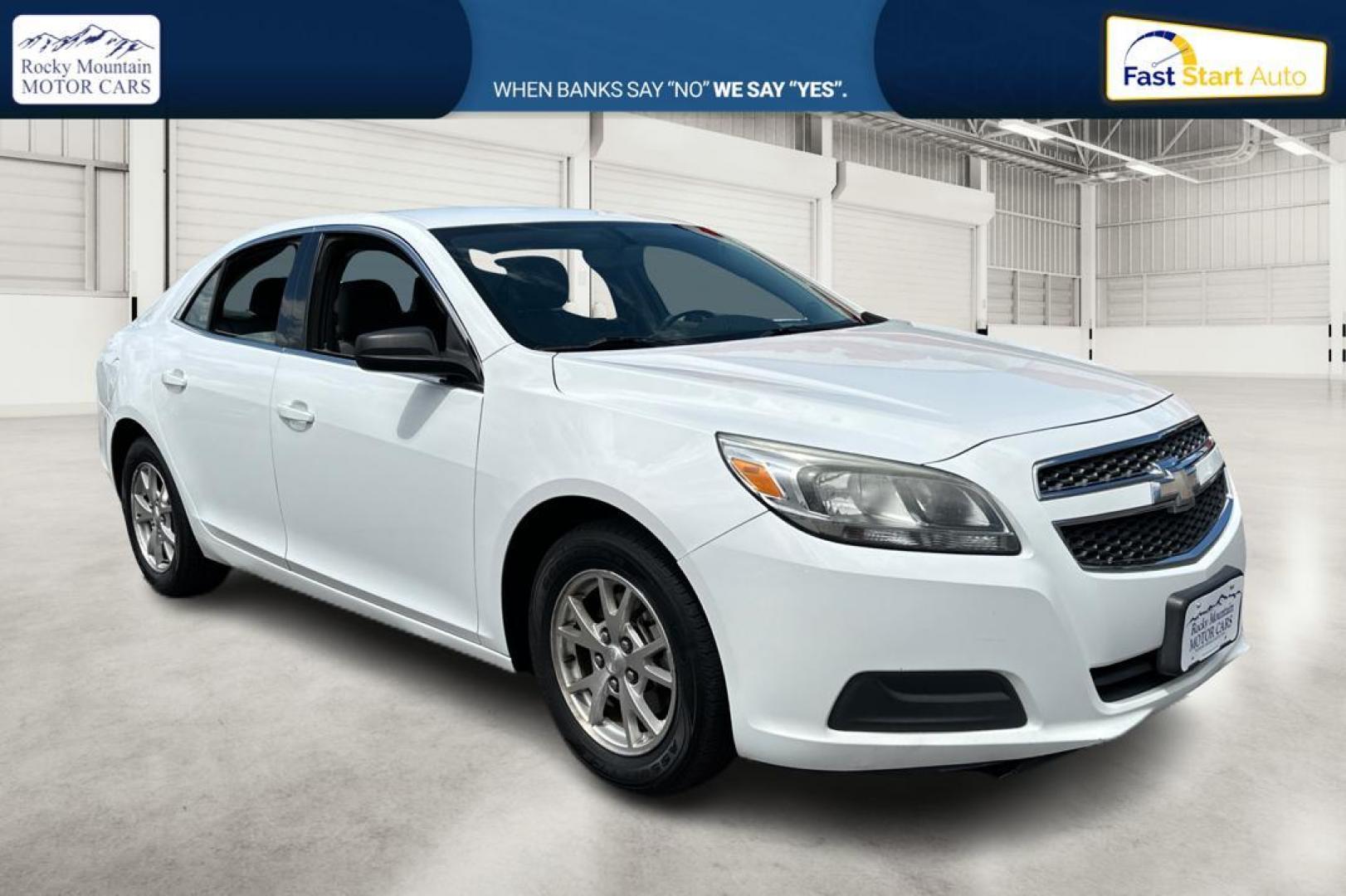 2013 White Chevrolet Malibu LS Fleet (1G11A5SA6DF) with an 2.5L L4 DOHC 16V engine, 6-Speed Automatic transmission, located at 767 S State Road, Pleasant Grove, UT, 84062, (801) 785-1058, 40.354839, -111.736687 - Photo#0