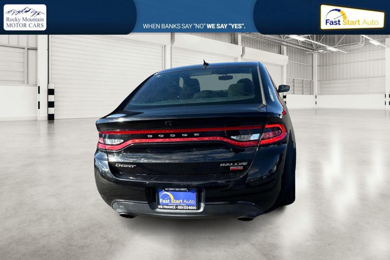 2013 Black Dodge Dart SXT (1C3CDFBH4DD) with an 1.4L L4 DOHC 16V TURBO engine, located at 344 S Washington Blvd, Ogden, UT, 84404, (801) 399-1799, 41.255482, -111.970848 - Photo#3