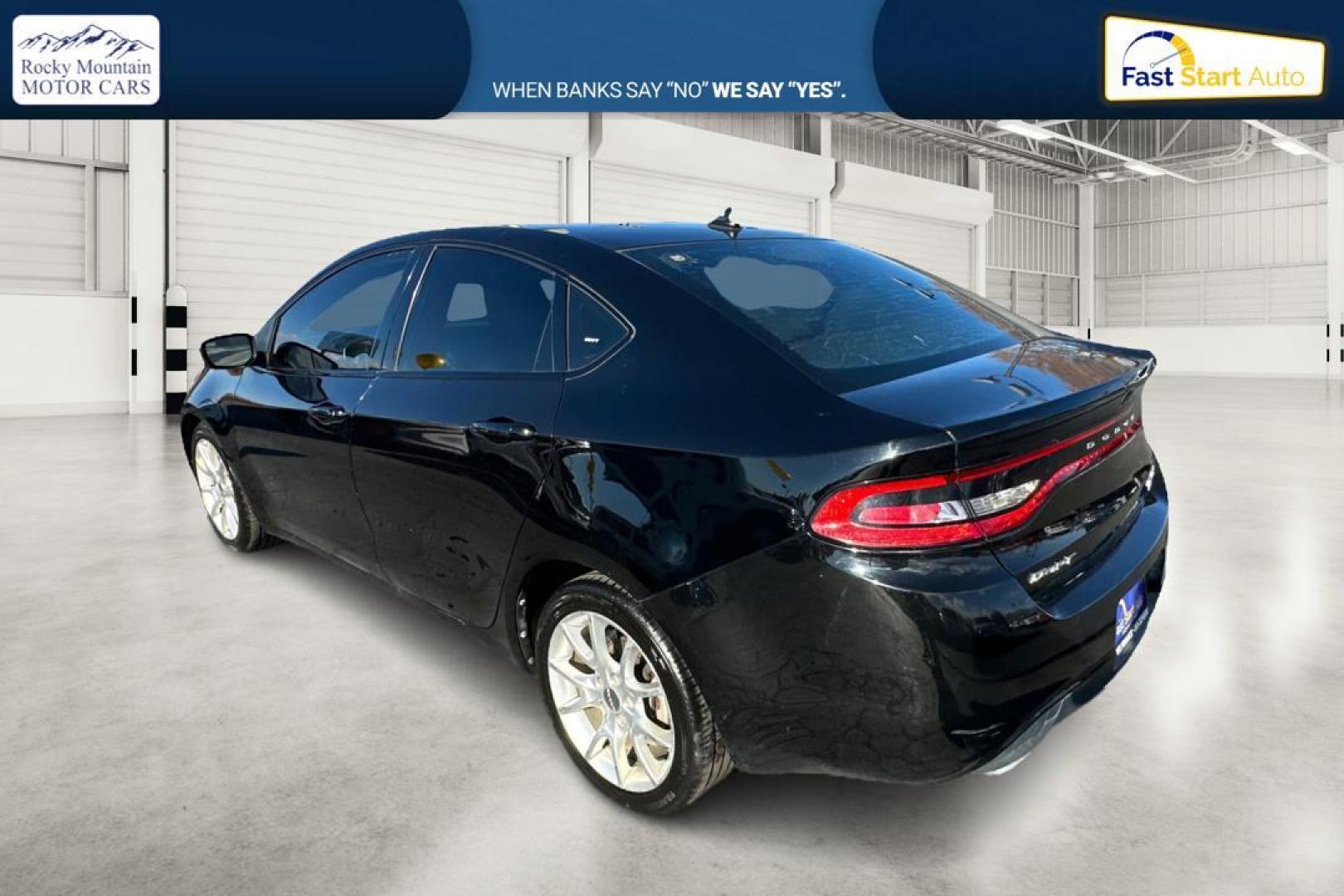 2013 Black Dodge Dart SXT (1C3CDFBH4DD) with an 1.4L L4 DOHC 16V TURBO engine, located at 344 S Washington Blvd, Ogden, UT, 84404, (801) 399-1799, 41.255482, -111.970848 - Photo#4