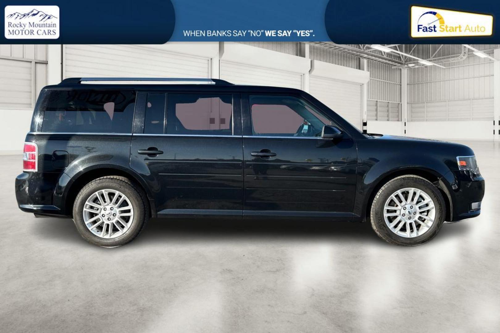 2013 Black Ford Flex SEL FWD (2FMGK5C84DB) with an 3.5L V6 DOHC 24V engine, 6-Speed Automatic Overdrive transmission, located at 7755 State Street, Midvale, UT, 84047, (801) 753-9063, 40.610329, -111.892159 - Photo#1