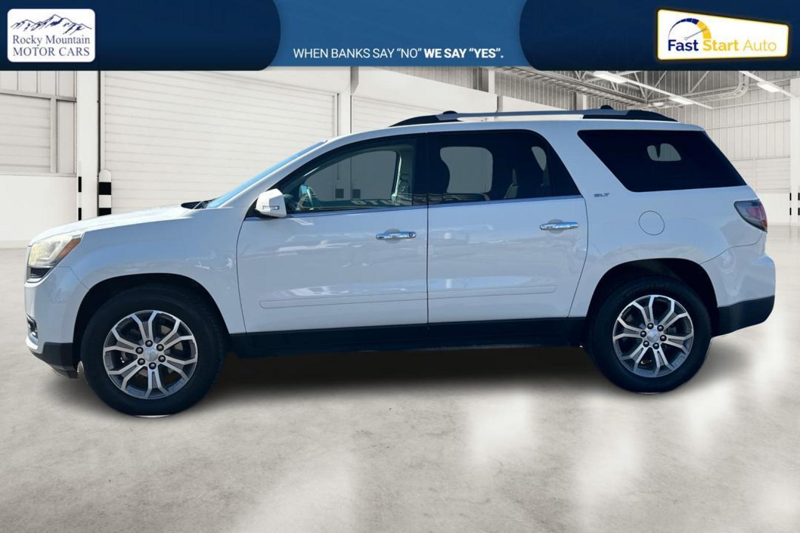 2013 White GMC Acadia SLT-2 FWD (1GKKRSKD1DJ) with an 3.6L V6 DOHC 24V engine, 6-Speed Automatic transmission, located at 767 S State Road, Pleasant Grove, UT, 84062, (801) 785-1058, 40.354839, -111.736687 - Photo#6