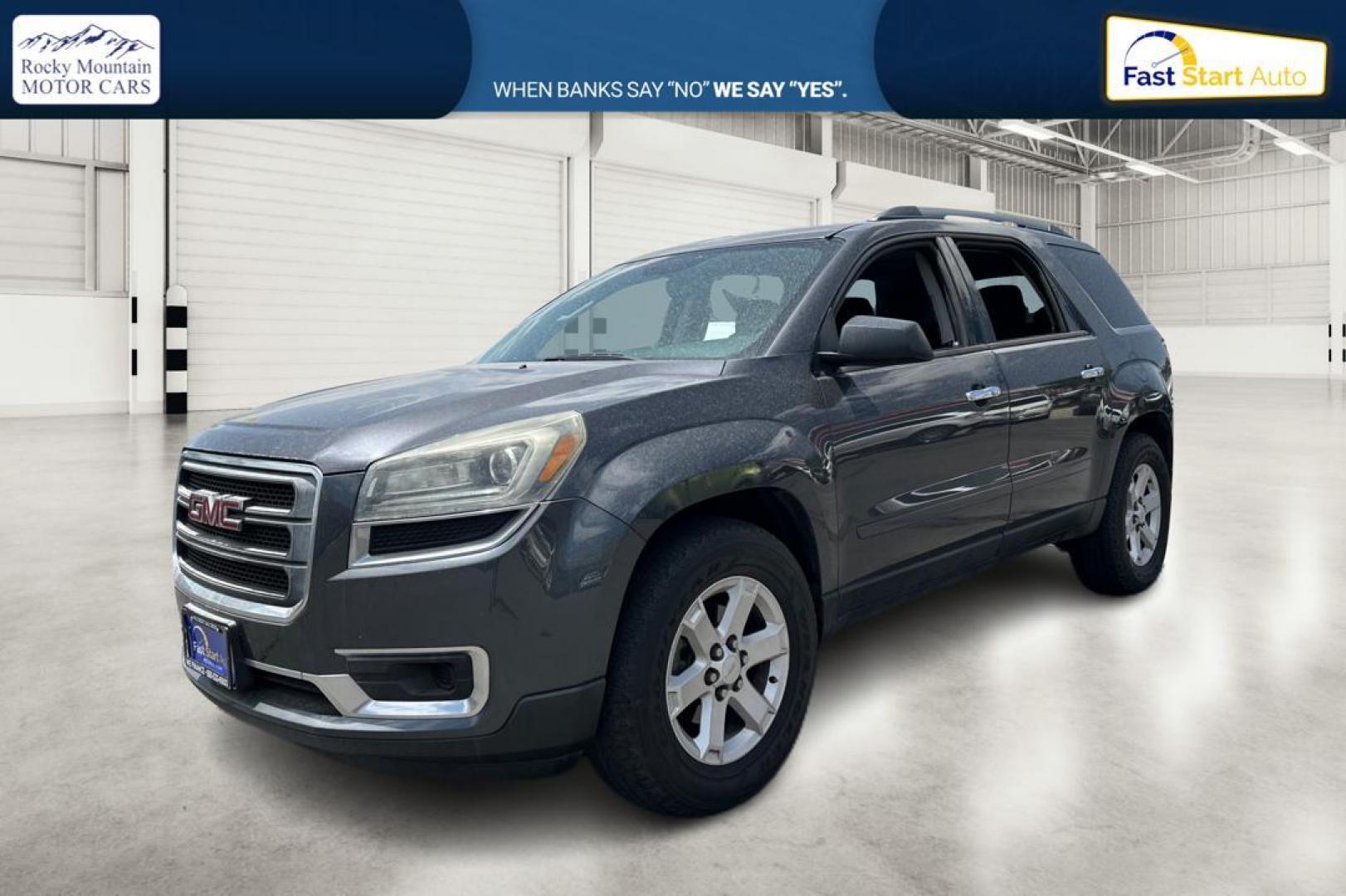 2013 Gray GMC Acadia SLE-1 FWD (1GKKRNED5DJ) with an 3.6L V6 DOHC 24V engine, 6-Speed Automatic transmission, located at 767 S State Road, Pleasant Grove, UT, 84062, (801) 785-1058, 40.354839, -111.736687 - Photo#6