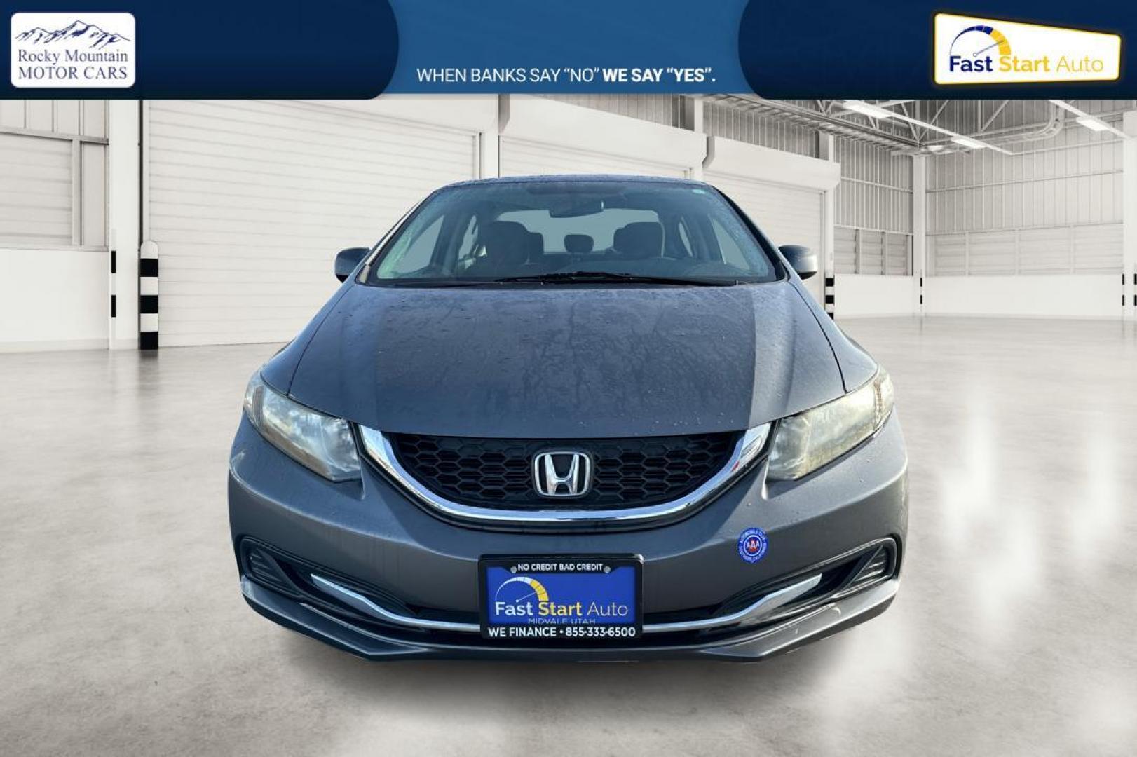 2013 Gray Honda Civic LX Sedan 5-Speed AT (19XFB2F51DE) with an 1.8L L4 SOHC 16V engine, 5-Speed Automatic transmission, located at 7755 State Street, Midvale, UT, 84047, (801) 753-9063, 40.610329, -111.892159 - Photo#9