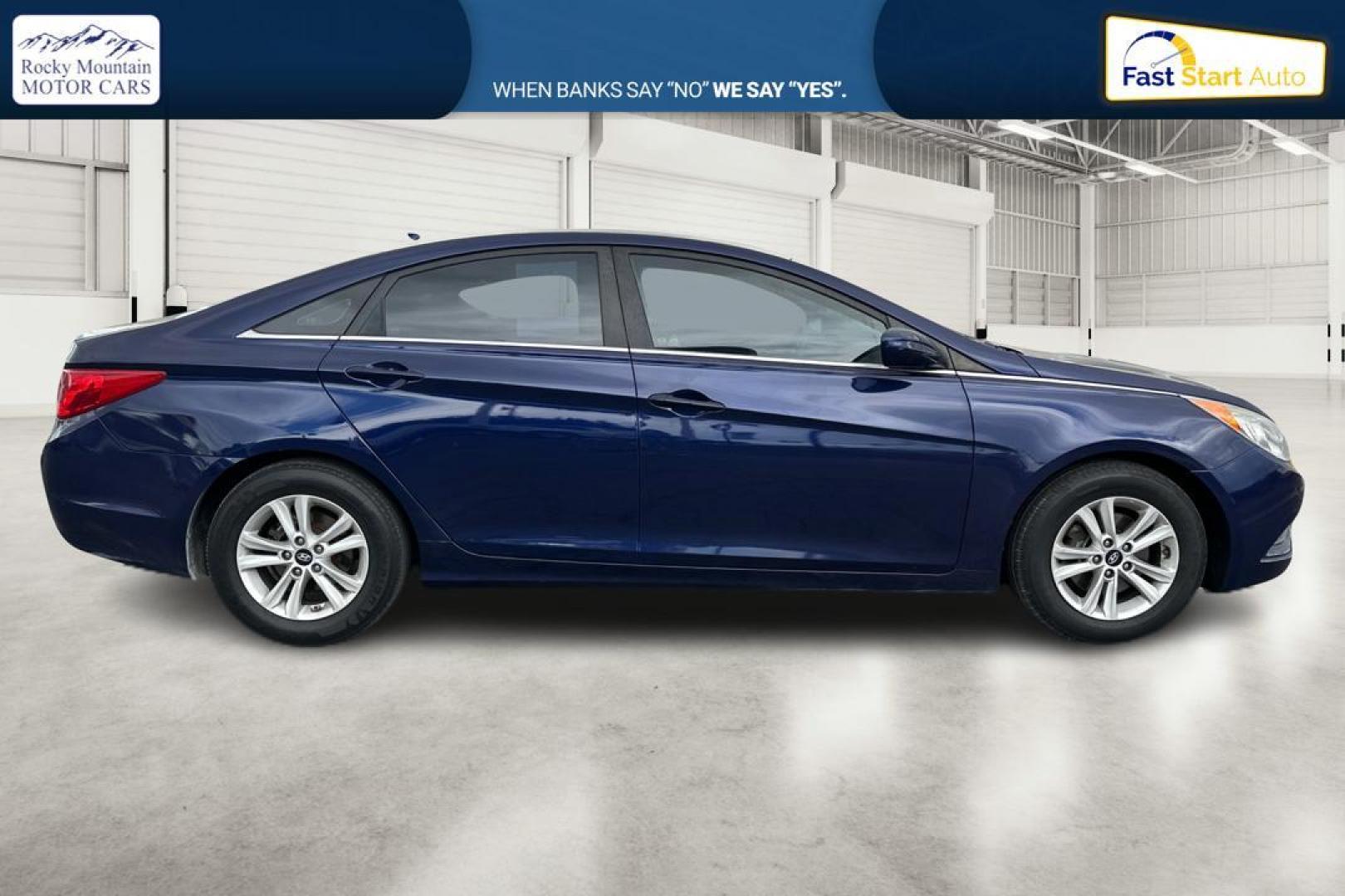 2013 Blue Hyundai Sonata GLS (5NPEB4AC6DH) with an 2.4L L4 DOHC 16V engine, 6-Speed Automatic transmission, located at 7755 State Street, Midvale, UT, 84047, (801) 753-9063, 40.610329, -111.892159 - Photo#1