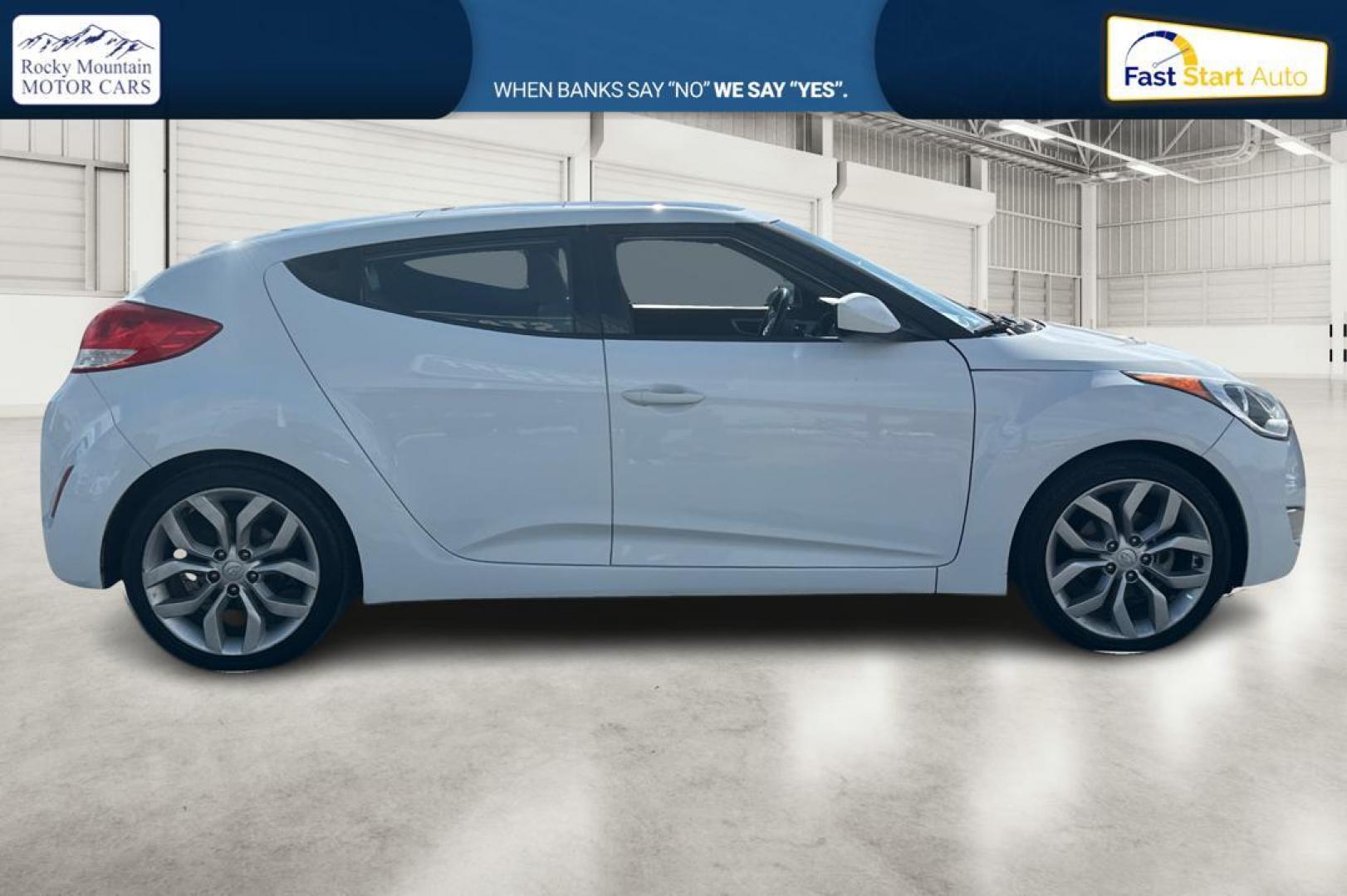 2013 White Hyundai Veloster Base (KMHTC6AD4DU) with an 1.6L L4 DOHC 16V engine, Auto, 6-Spd EcoShft DCT transmission, located at 7755 State Street, Midvale, UT, 84047, (801) 753-9063, 40.610329, -111.892159 - Photo#1