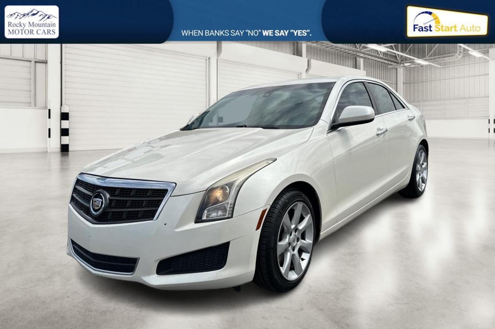 2014 White Cadillac ATS 2.0L Base RWD (1G6AA5RX2E0) with an 2.0L L4 DOHC 16V engine, Automatic, 6-Spd transmission, located at 7755 State Street, Midvale, UT, 84047, (801) 753-9063, 40.610329, -111.892159 - Photo#6