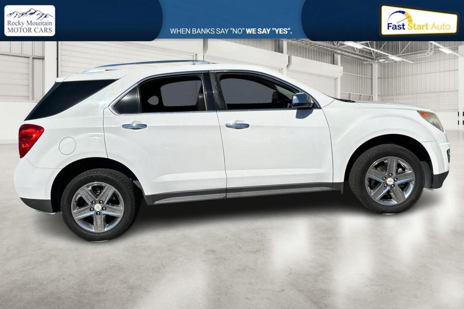 2014 White Chevrolet Equinox LTZ 2WD (2GNALDEK3E6) with an 2.4L L4 DOHC 16V engine, 6-Speed Automatic transmission, located at 344 S Washington Blvd, Ogden, UT, 84404, (801) 399-1799, 41.255482, -111.970848 - Photo#1