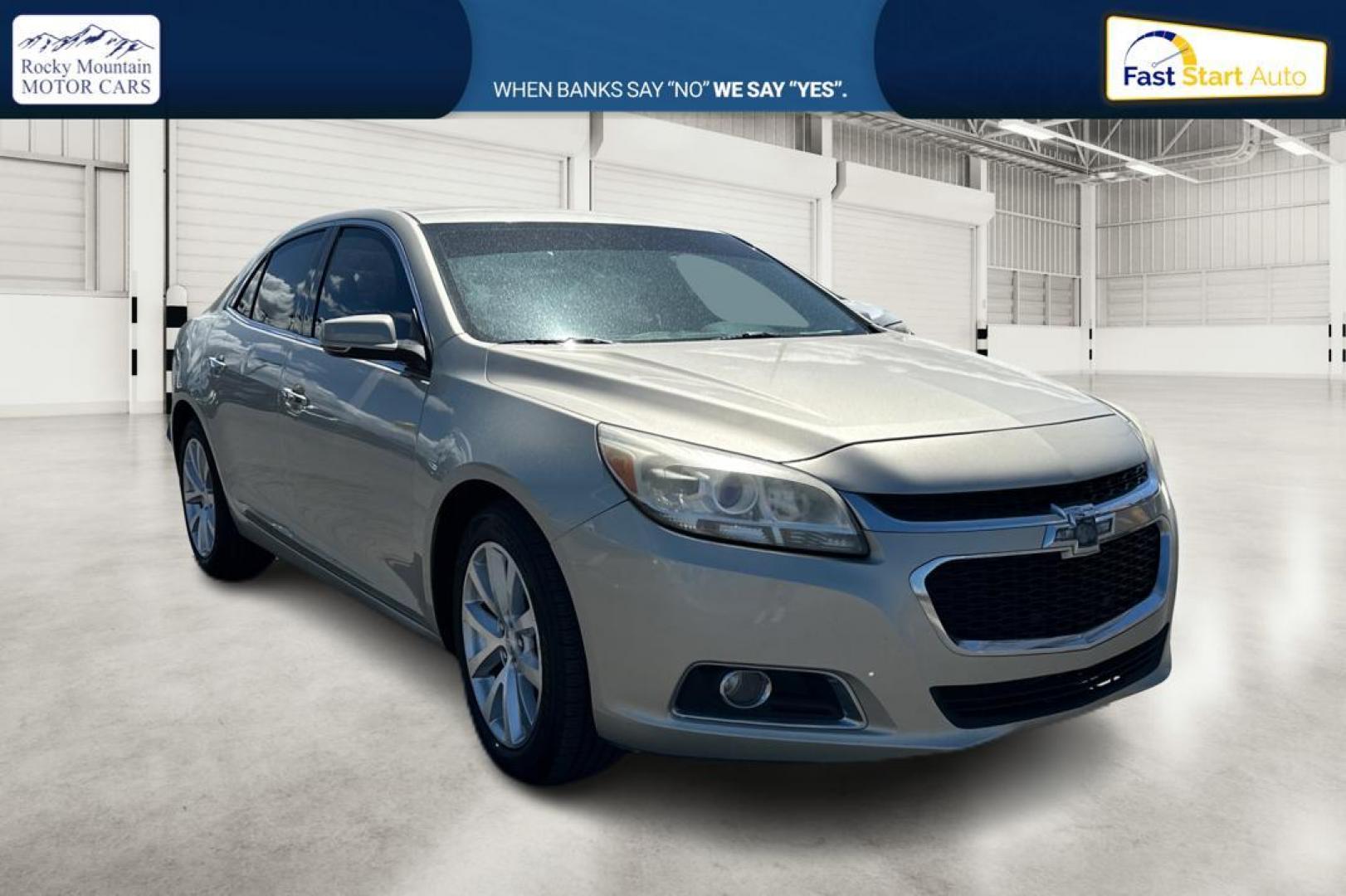 2014 Beige Chevrolet Malibu 1TZ (1G11H5SL8EF) with an 2.5L L4 DOHC 16V engine, 6-Speed Automatic transmission, located at 7755 State Street, Midvale, UT, 84047, (801) 753-9063, 40.610329, -111.892159 - Photo#0