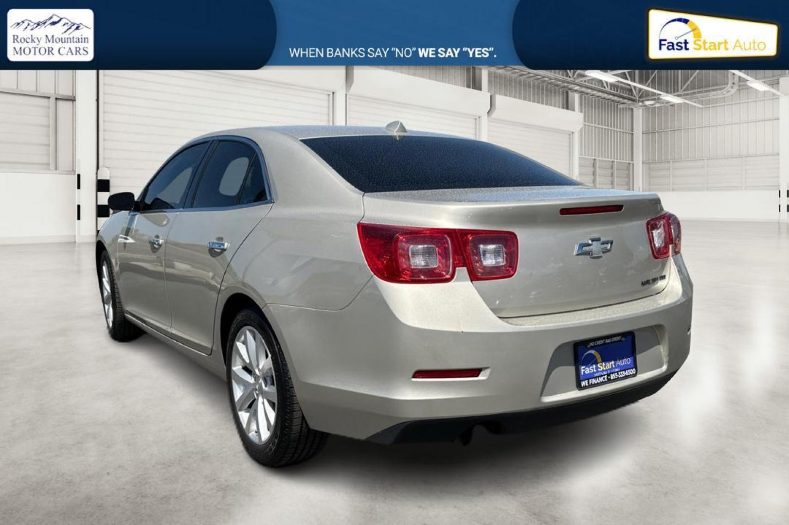 2014 Beige Chevrolet Malibu 1TZ (1G11H5SL8EF) with an 2.5L L4 DOHC 16V engine, 6-Speed Automatic transmission, located at 7755 State Street, Midvale, UT, 84047, (801) 753-9063, 40.610329, -111.892159 - Photo#4