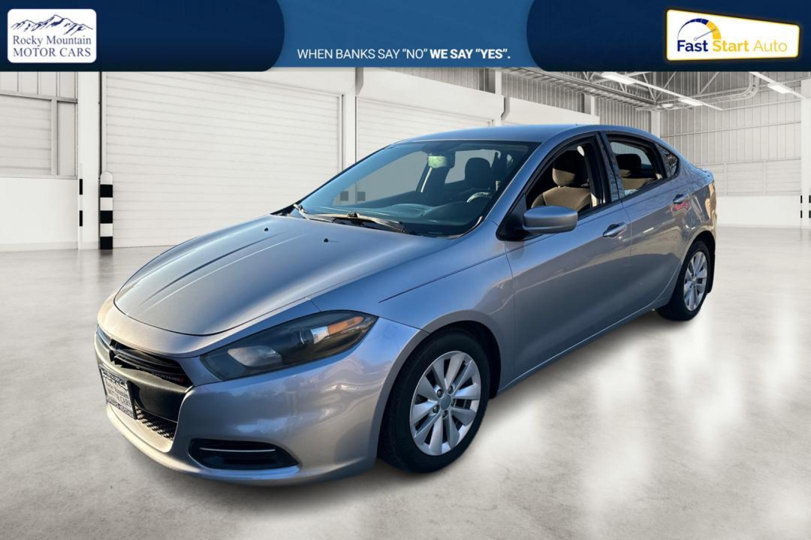 2014 Silver Dodge Dart SXT (1C3CDFBB4ED) with an 2.4L L4 DOHC 16V engine, Manual, 6-Spd transmission, located at 767 S State Road, Pleasant Grove, UT, 84062, (801) 785-1058, 40.354839, -111.736687 - Photo#6