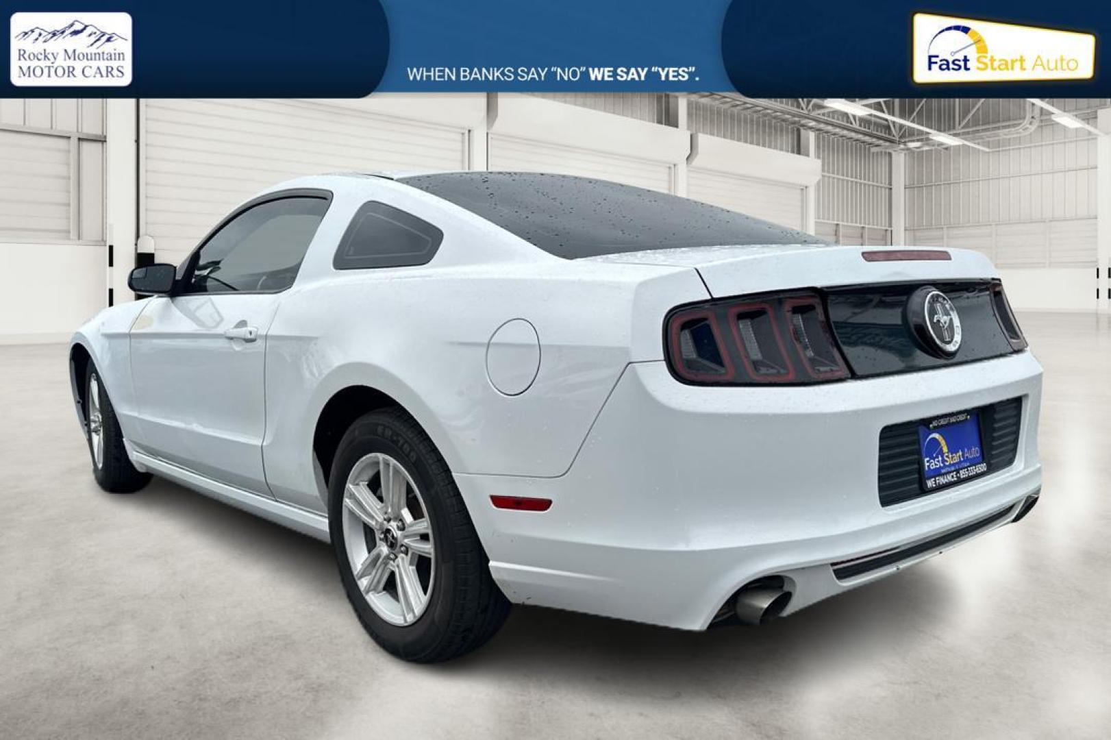 2014 White Ford Mustang V6 Coupe (1ZVBP8AM5E5) with an 3.7L V6 DOHC 24V engine, Auto, 6-Spd SelectShift transmission, located at 344 S Washington Blvd, Ogden, UT, 84404, (801) 399-1799, 41.255482, -111.970848 - Photo#5