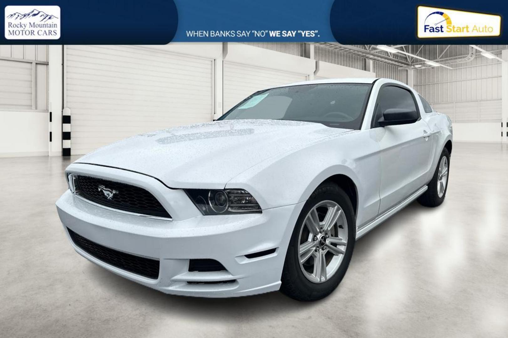 2014 White Ford Mustang V6 Coupe (1ZVBP8AM5E5) with an 3.7L V6 DOHC 24V engine, Auto, 6-Spd SelectShift transmission, located at 344 S Washington Blvd, Ogden, UT, 84404, (801) 399-1799, 41.255482, -111.970848 - Photo#8