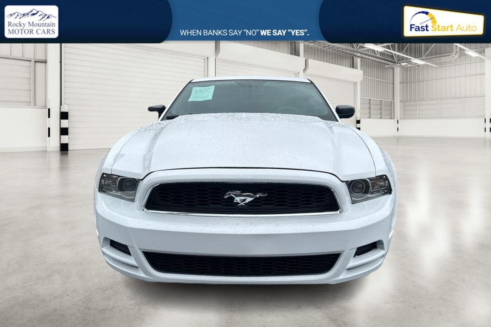 2014 White Ford Mustang V6 Coupe (1ZVBP8AM5E5) with an 3.7L V6 DOHC 24V engine, Auto, 6-Spd SelectShift transmission, located at 344 S Washington Blvd, Ogden, UT, 84404, (801) 399-1799, 41.255482, -111.970848 - Photo#9