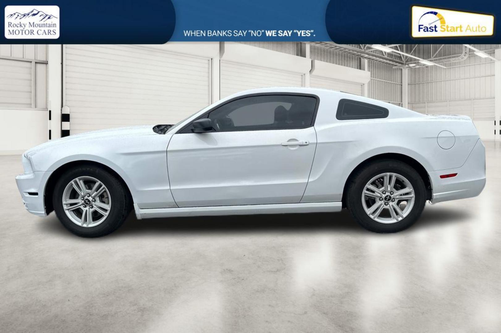 2014 White Ford Mustang V6 Coupe (1ZVBP8AM5E5) with an 3.7L V6 DOHC 24V engine, Auto, 6-Spd SelectShift transmission, located at 344 S Washington Blvd, Ogden, UT, 84404, (801) 399-1799, 41.255482, -111.970848 - Photo#6