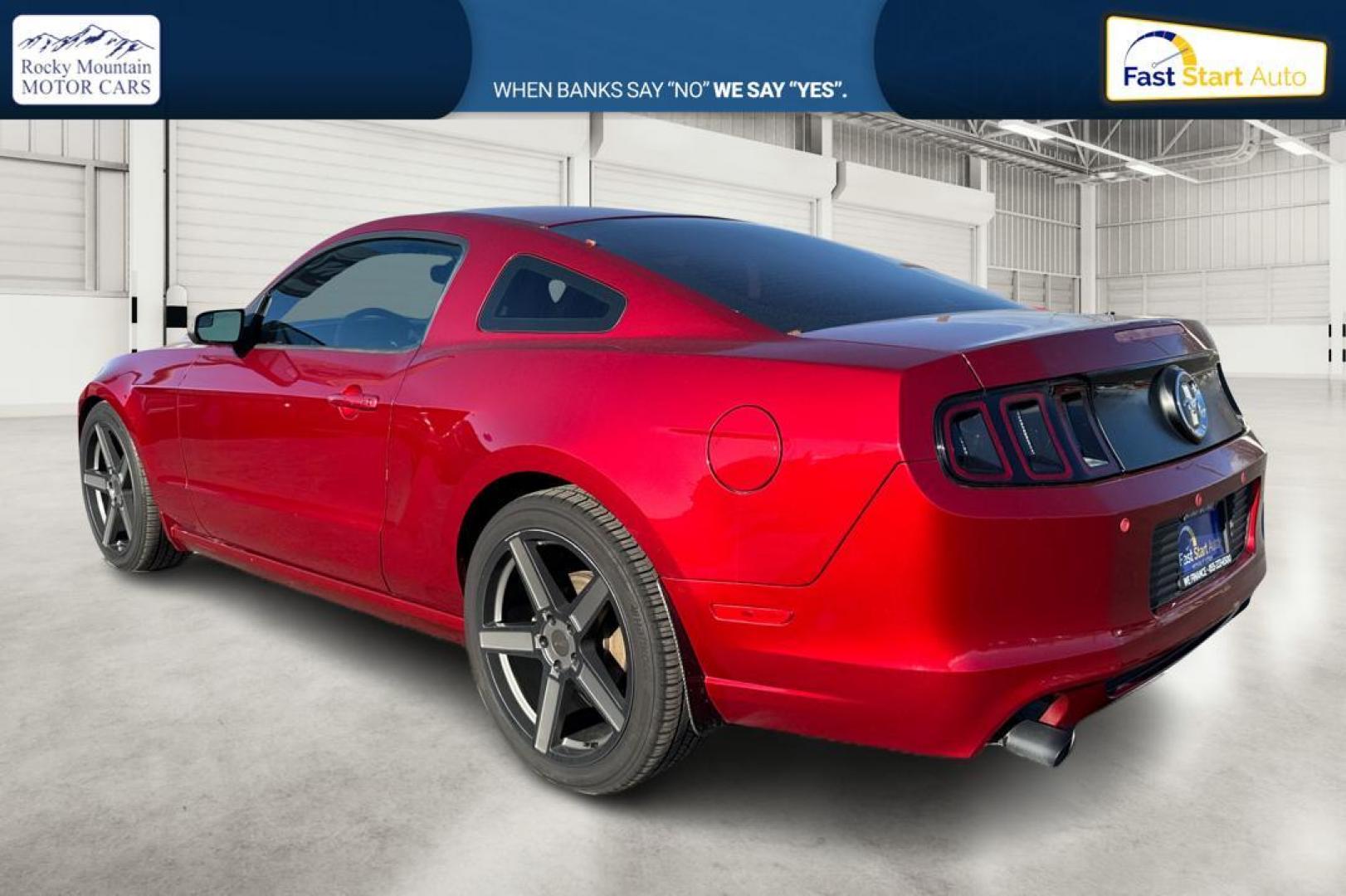 2014 Red Ford Mustang V6 Coupe (1ZVBP8AM6E5) with an 3.7L V6 DOHC 24V engine, Auto, 6-Spd SelectShift transmission, located at 344 S Washington Blvd, Ogden, UT, 84404, (801) 399-1799, 41.255482, -111.970848 - Photo#5