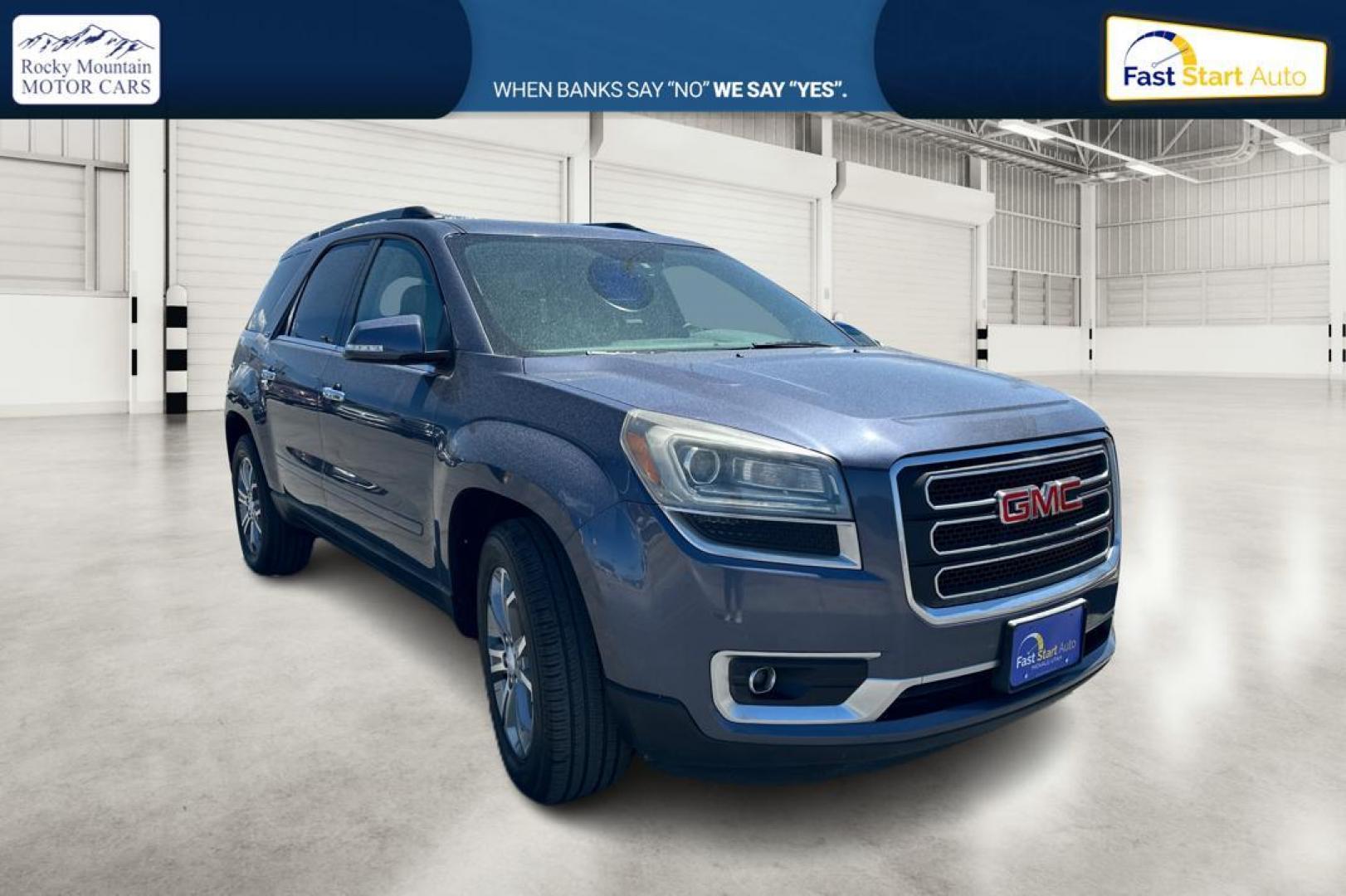 2014 Blue GMC Acadia SLT-1 FWD (1GKKRRKD9EJ) with an 3.6L V6 DOHC 24V engine, 6-Speed Automatic transmission, located at 7755 State Street, Midvale, UT, 84047, (801) 753-9063, 40.610329, -111.892159 - Photo#0