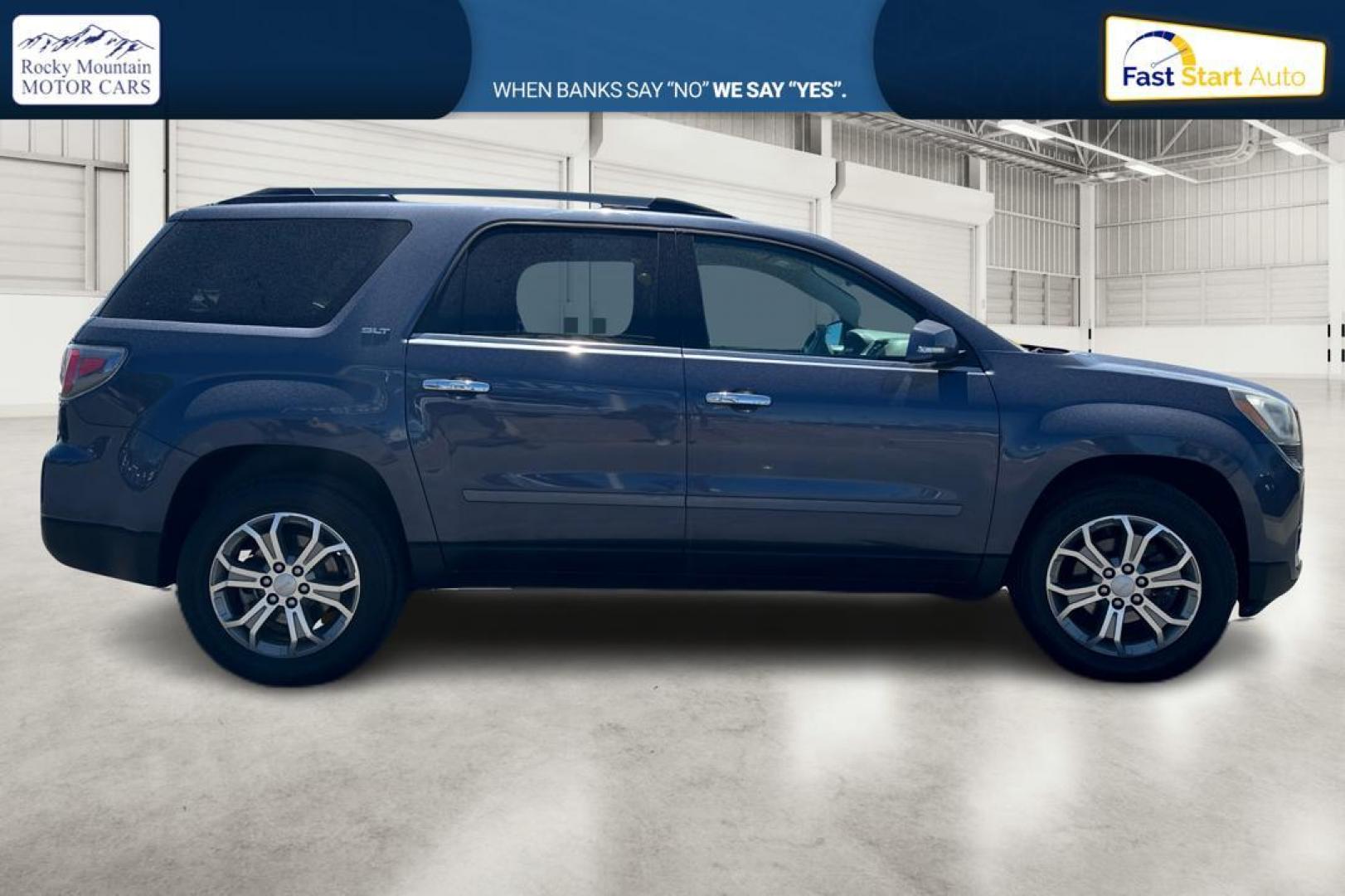 2014 Blue GMC Acadia SLT-1 FWD (1GKKRRKD9EJ) with an 3.6L V6 DOHC 24V engine, 6-Speed Automatic transmission, located at 7755 State Street, Midvale, UT, 84047, (801) 753-9063, 40.610329, -111.892159 - Photo#1