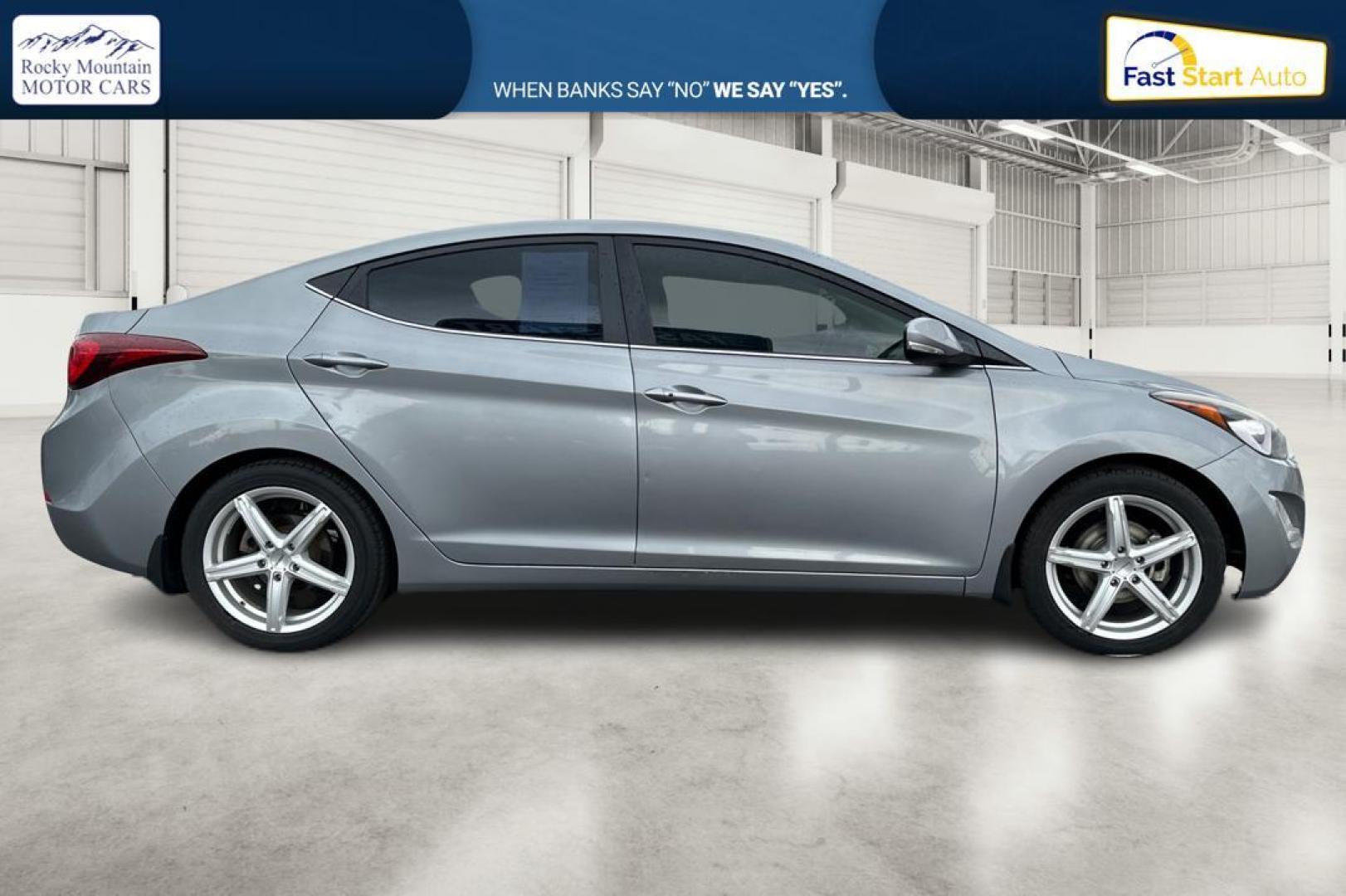 2014 Gray Hyundai Elantra GLS A/T (KMHDH4AH5EU) with an 2.0L L4 DOHC 16V engine, 6-Speed Automatic transmission, located at 767 S State Road, Pleasant Grove, UT, 84062, (801) 785-1058, 40.354839, -111.736687 - Photo#1