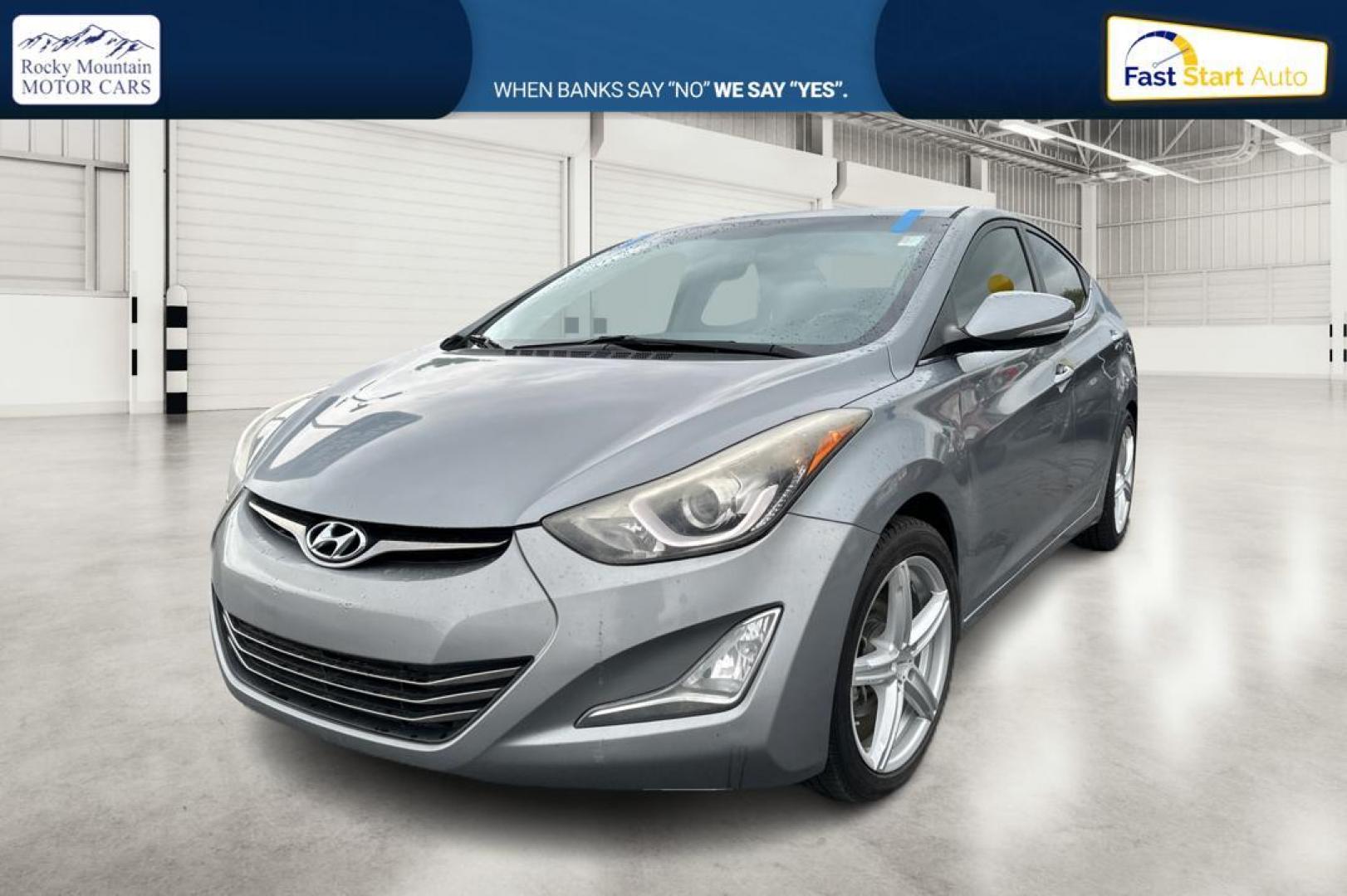 2014 Gray Hyundai Elantra GLS A/T (KMHDH4AH5EU) with an 2.0L L4 DOHC 16V engine, 6-Speed Automatic transmission, located at 344 S Washington Blvd, Ogden, UT, 84404, (801) 399-1799, 41.255482, -111.970848 - Photo#6