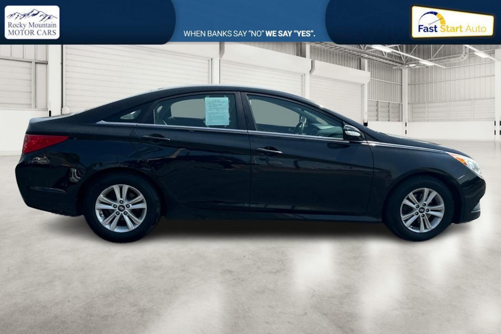 2014 Black Hyundai Sonata GLS (5NPEB4AC6EH) with an 2.4L L4 DOHC 16V engine, 6-Speed Automatic transmission, located at 344 S Washington Blvd, Ogden, UT, 84404, (801) 399-1799, 41.255482, -111.970848 - Photo#1