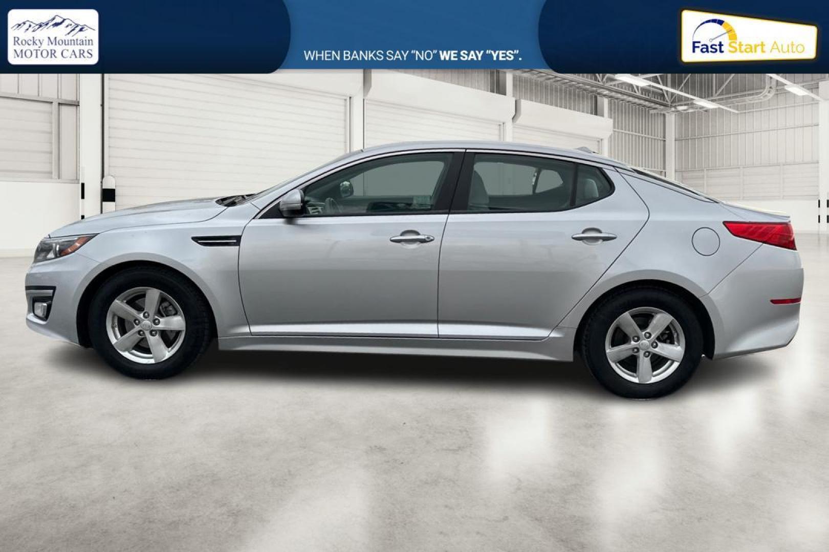 2014 Silver Kia Optima LX (KNAGM4A71E5) with an 2.4L L4 DOHC 16V engine, 6-Speed Automatic transmission, located at 7755 State Street, Midvale, UT, 84047, (801) 753-9063, 40.610329, -111.892159 - Photo#6