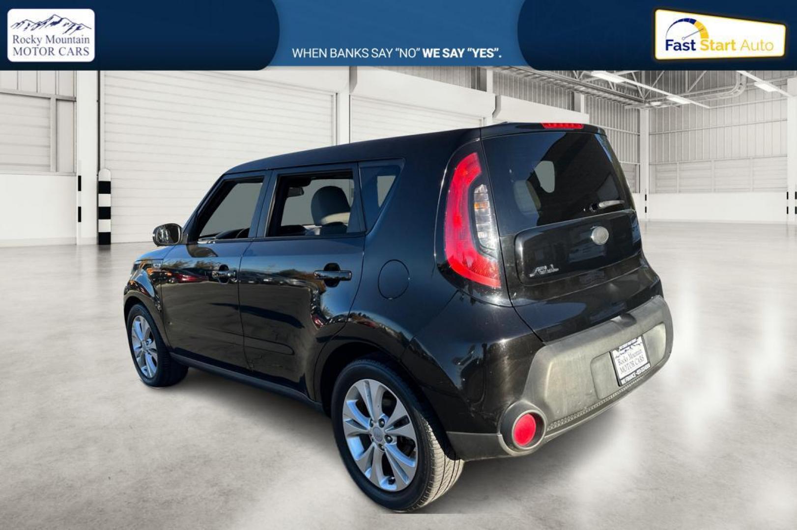 2014 Black Kia Soul + (KNDJP3A58E7) with an 2.0L L4 DOHC 16V engine, 6-Speed Automatic transmission, located at 767 S State Road, Pleasant Grove, UT, 84062, (801) 785-1058, 40.354839, -111.736687 - Photo#5