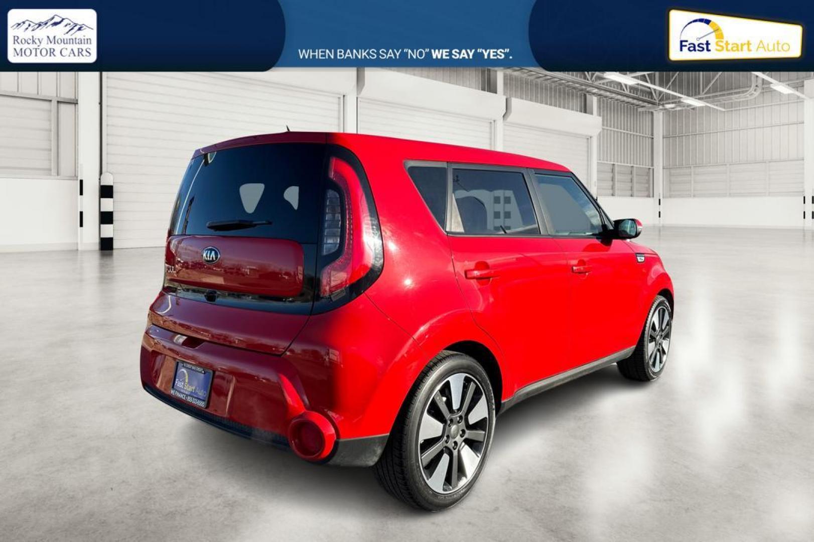 2014 Red Kia Soul ! (KNDJX3A58E7) with an 2.0L L4 DOHC 16V engine, 6-Speed Automatic transmission, located at 7755 State Street, Midvale, UT, 84047, (801) 753-9063, 40.610329, -111.892159 - Photo#2