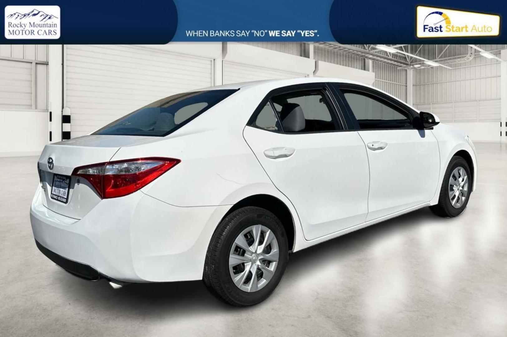 2014 White Toyota Corolla L 4-Speed AT (5YFBURHE1EP) with an 1.8L L4 DOHC 16V engine, 4-Speed Automatic transmission, located at 767 S State Road, Pleasant Grove, UT, 84062, (801) 785-1058, 40.354839, -111.736687 - Photo#2