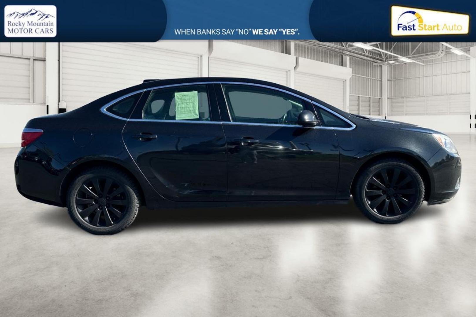 2015 Black Buick Verano Base (1G4PP5SK6F4) with an 2.4L L4 DOHC 16V FFV engine, 6-Speed Automatic transmission, located at 7755 State Street, Midvale, UT, 84047, (801) 753-9063, 40.610329, -111.892159 - Photo#1