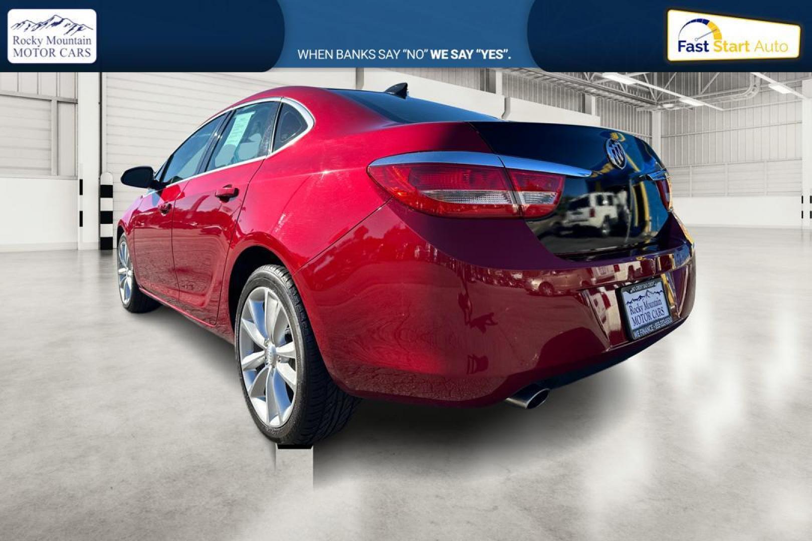 2015 Red Buick Verano Base (1G4PP5SK0F4) with an 2.4L L4 DOHC 16V FFV engine, 6-Speed Automatic transmission, located at 767 S State Road, Pleasant Grove, UT, 84062, (801) 785-1058, 40.354839, -111.736687 - Photo#4