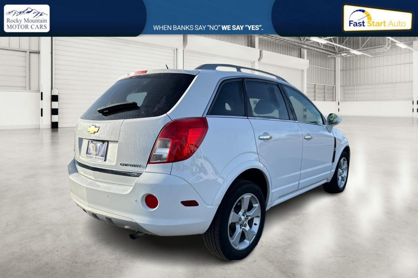 2015 White Chevrolet Captiva Sport LTZ FWD (3GNAL4EK1FS) with an 2.4L L4 DOHC 16V FFV engine, 6-Speed Automatic transmission, located at 7755 State Street, Midvale, UT, 84047, (801) 753-9063, 40.610329, -111.892159 - Photo#2