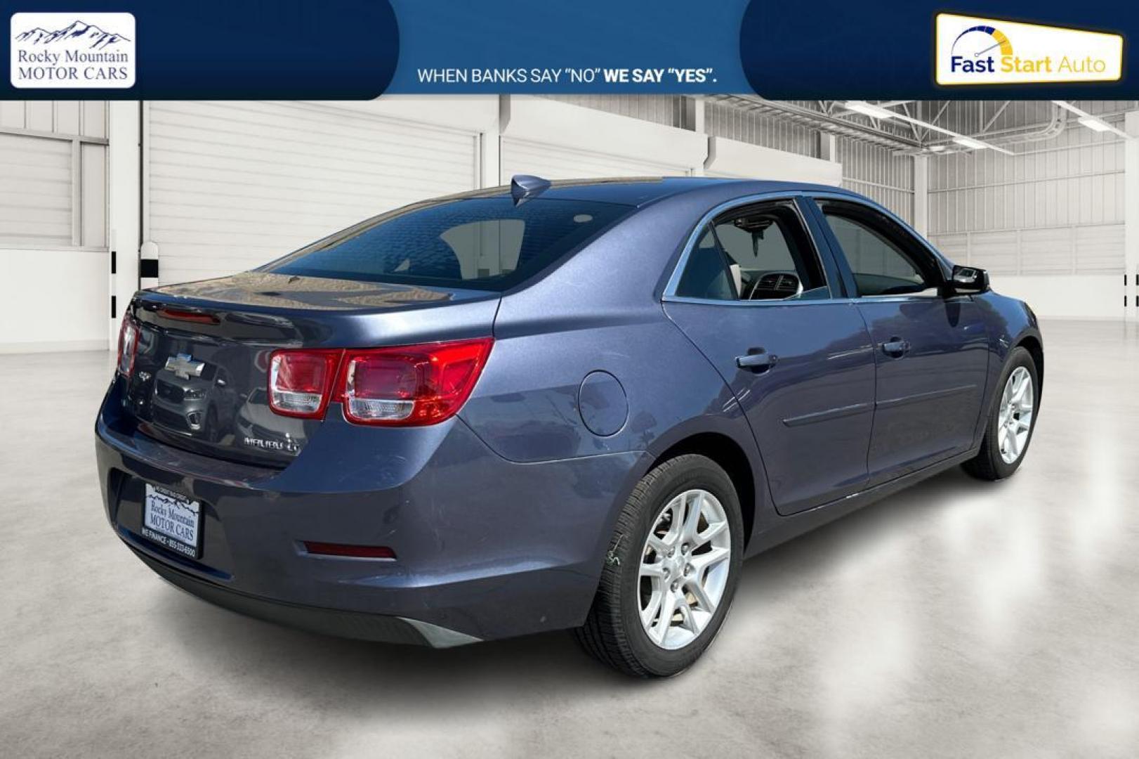 2015 Blue Chevrolet Malibu 1LT (1G11C5SL9FF) with an 2.5L L4 DOHC 16V engine, 6-Speed Automatic transmission, located at 767 S State Road, Pleasant Grove, UT, 84062, (801) 785-1058, 40.354839, -111.736687 - Photo#2