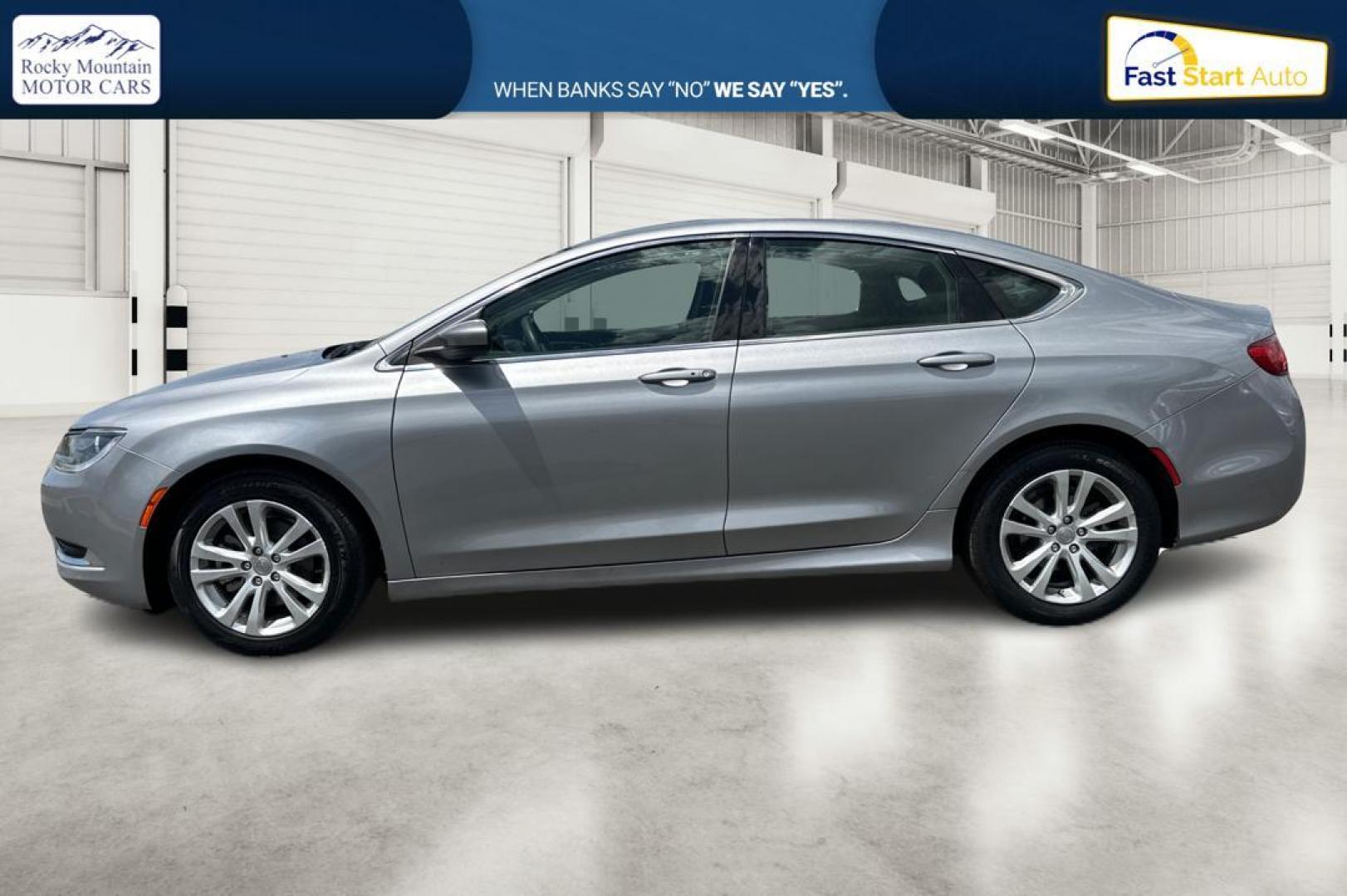 2015 Silver Chrysler 200 Limited (1C3CCCAB1FN) with an 2.4L L4 DOHC 16V engine, 9-Speed Automatic transmission, located at 7755 State Street, Midvale, UT, 84047, (801) 753-9063, 40.610329, -111.892159 - Photo#5