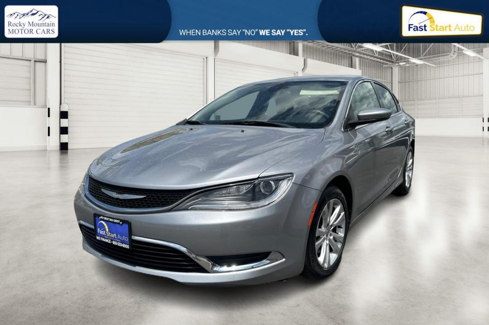 2015 Silver Chrysler 200 Limited (1C3CCCAB1FN) with an 2.4L L4 DOHC 16V engine, 9-Speed Automatic transmission, located at 7755 State Street, Midvale, UT, 84047, (801) 753-9063, 40.610329, -111.892159 - Photo#6