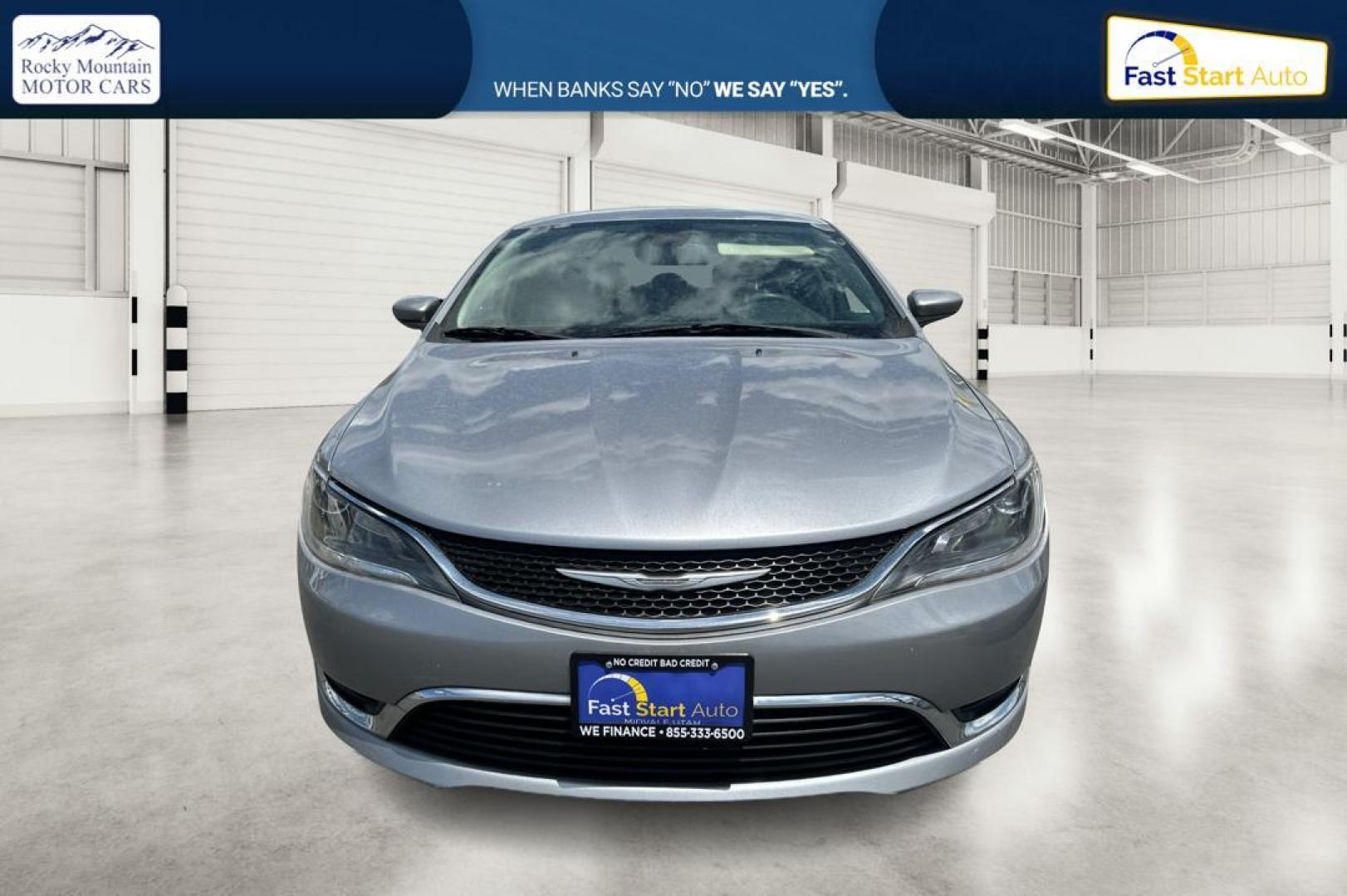 2015 Silver Chrysler 200 Limited (1C3CCCAB1FN) with an 2.4L L4 DOHC 16V engine, 9-Speed Automatic transmission, located at 7755 State Street, Midvale, UT, 84047, (801) 753-9063, 40.610329, -111.892159 - Photo#7