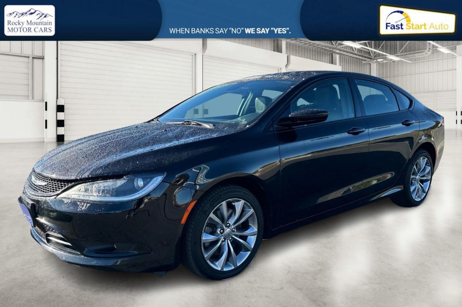 2015 Black Chrysler 200 S (1C3CCCBG6FN) with an 3.6L V6 DOHC 24V FFV engine, 9-Speed Automatic transmission, located at 7755 State Street, Midvale, UT, 84047, (801) 753-9063, 40.610329, -111.892159 - Photo#8